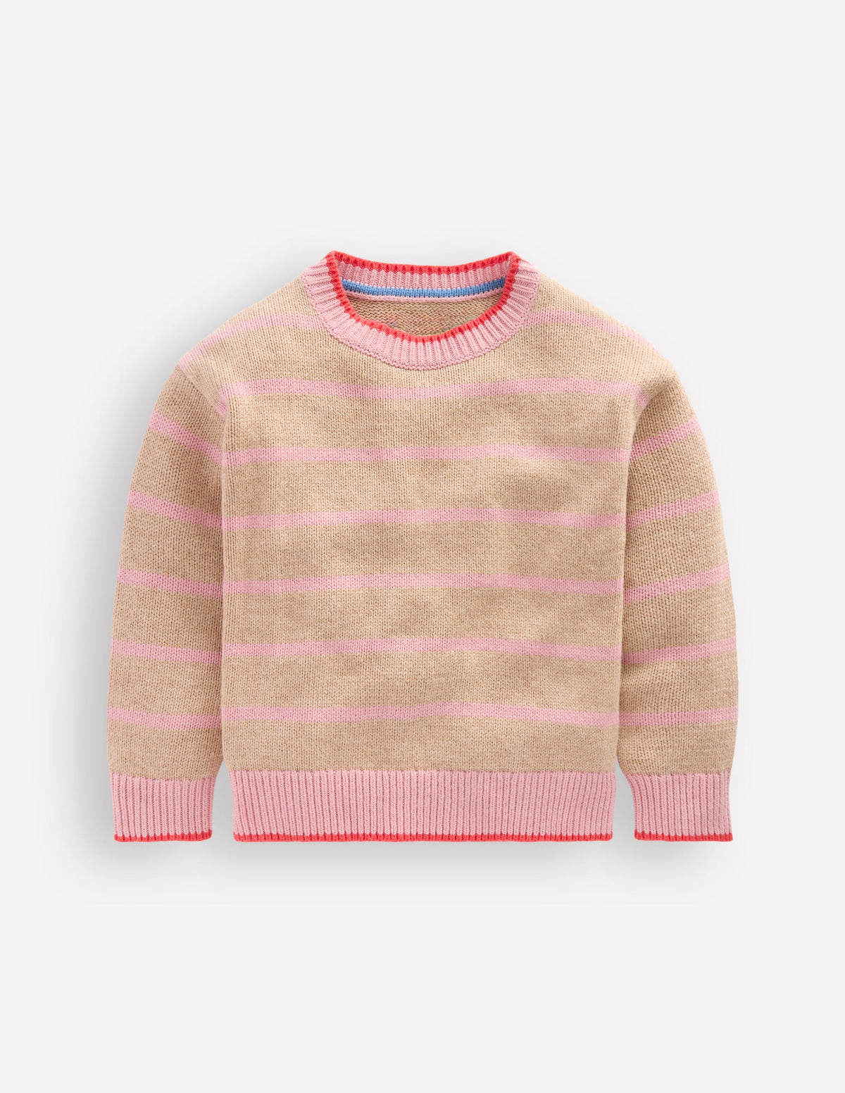 Drop Shoulder Jumper-Chinchilla/ Formica Pink - Image 1