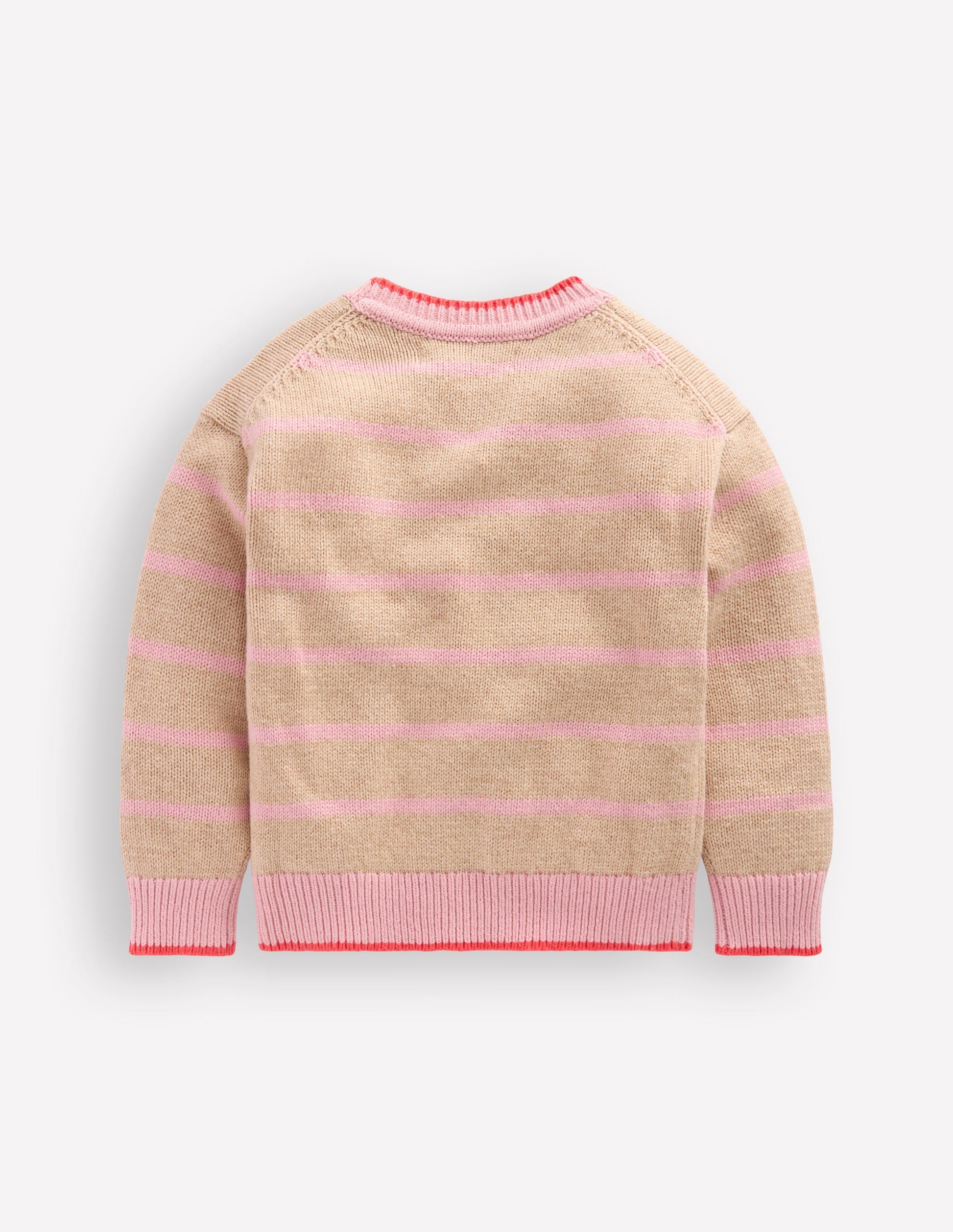 Drop Shoulder Jumper-Chinchilla/ Formica Pink-2