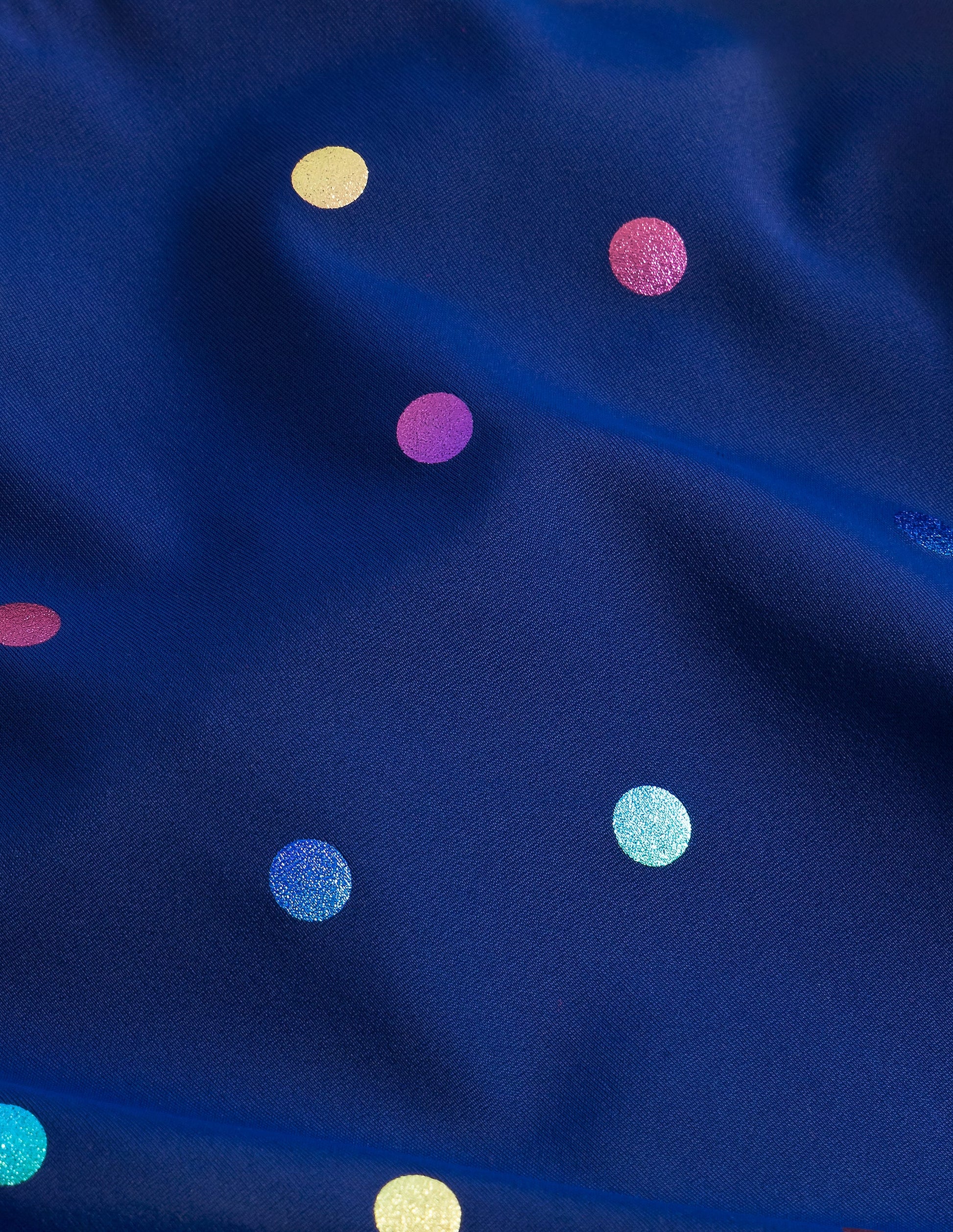 Cross-back Printed Swimsuit-Rainbow Foil Confetti Spot-3