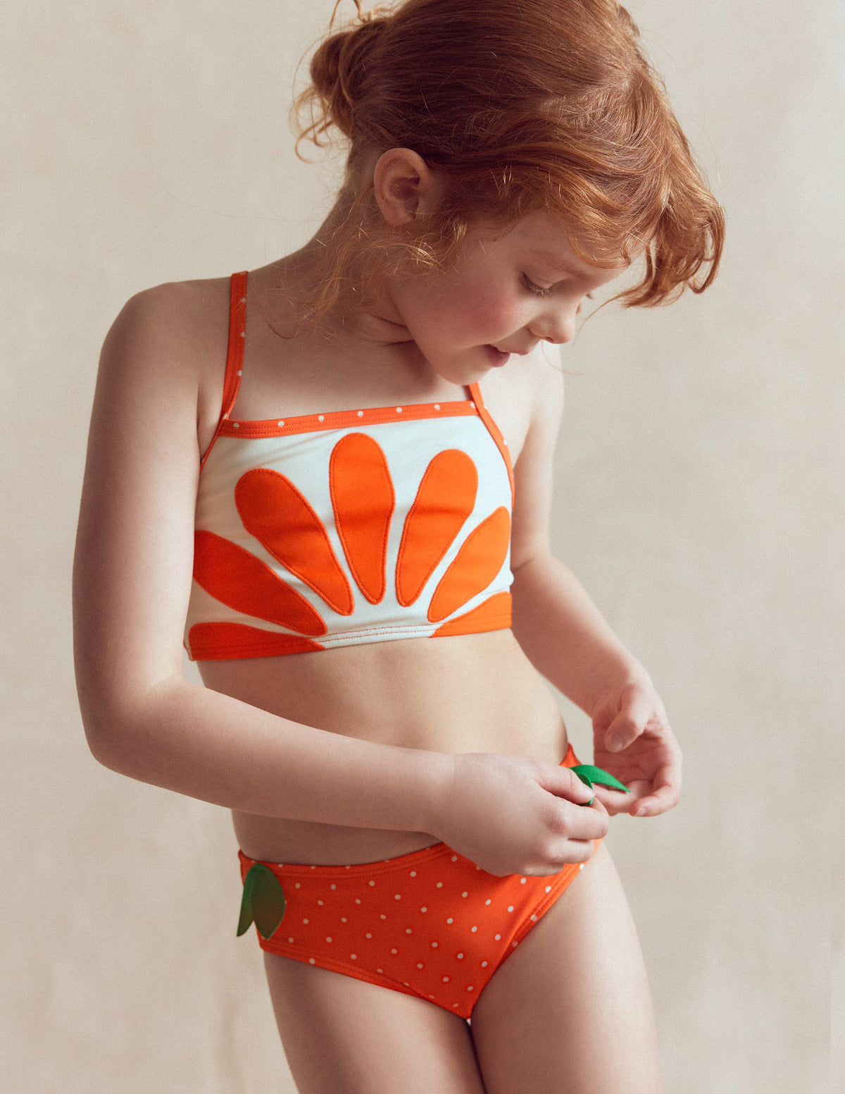 Logo Cross Back Bikini-Bright Orange - Image 1