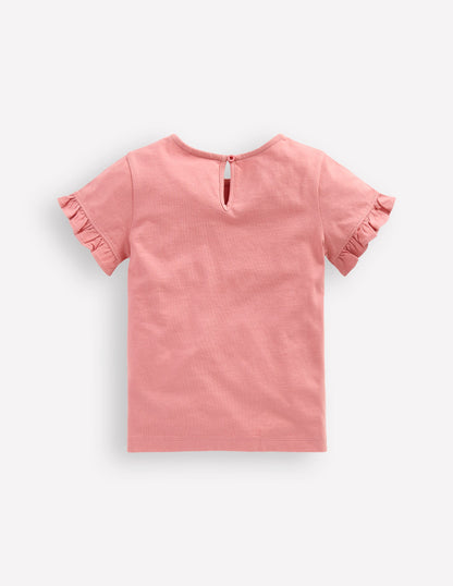 Pretty Frill T-shirt-Almond Pink Equestrian-2
