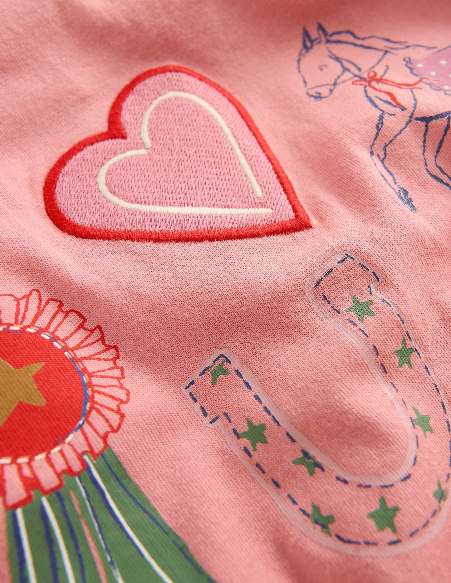 Pretty Frill T-shirt-Almond Pink Equestrian