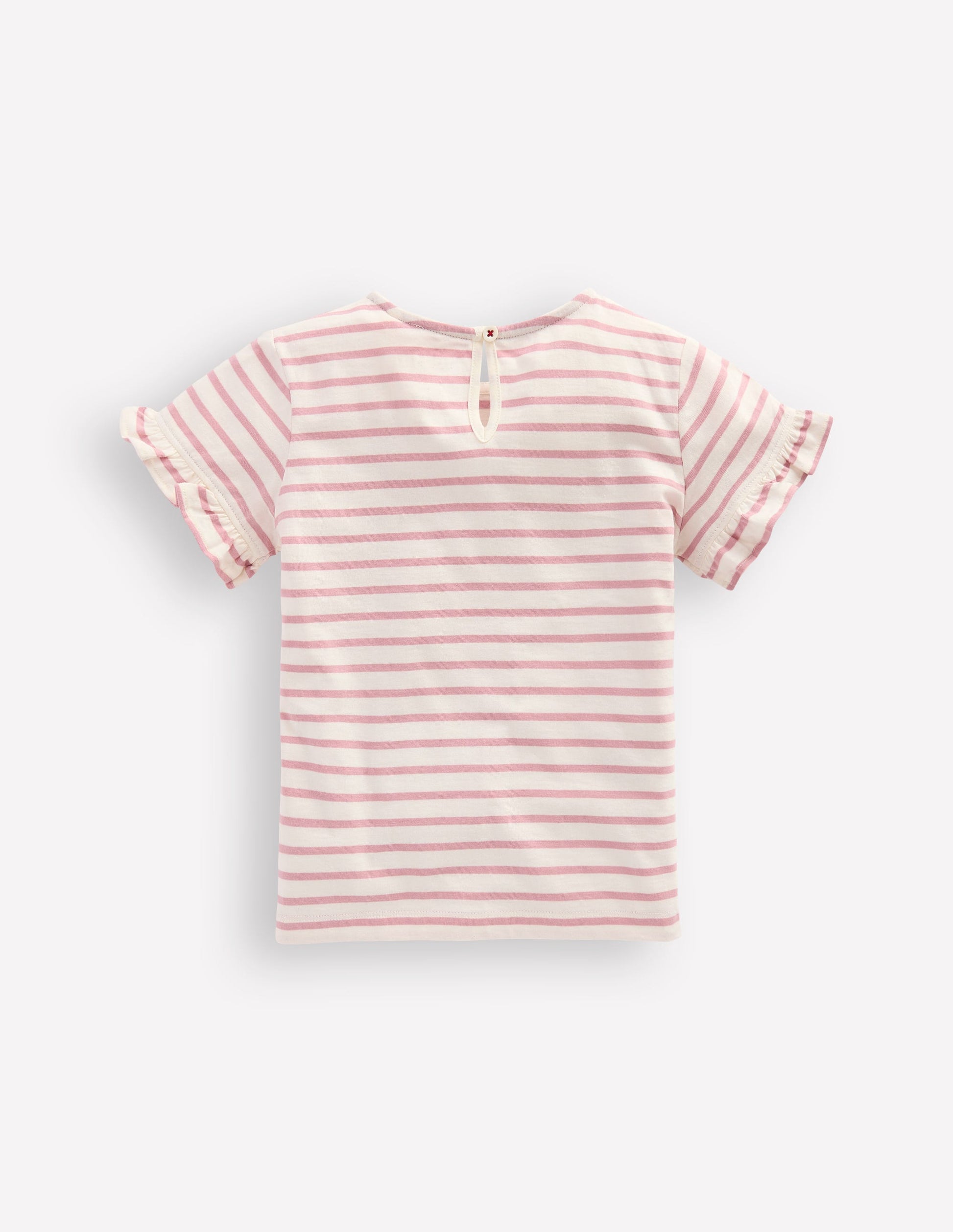 Pretty Frill T-shirt-Pink Stripe Ballerinas-2