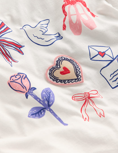 Pretty Frill T-shirt-White Valentines-3