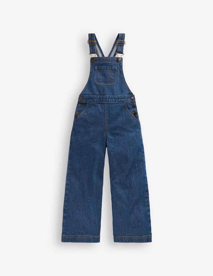 Wide Leg Dungaree-Denim