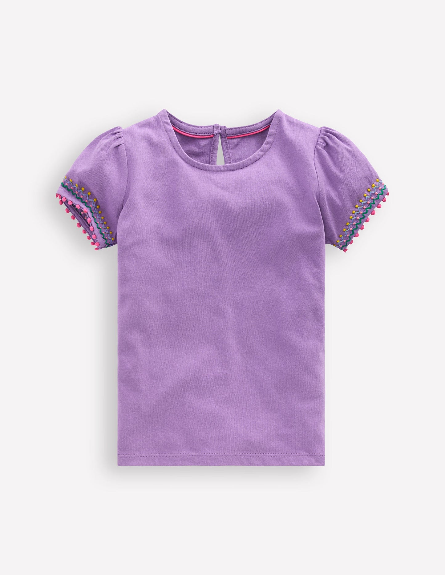 Puff Sleeve T-shirt-Aster Purple