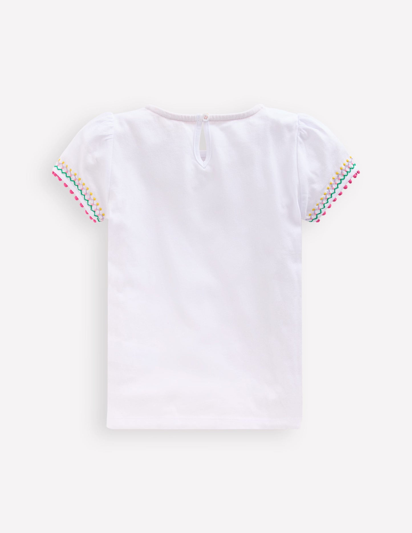 Puff Sleeve T-shirt-White