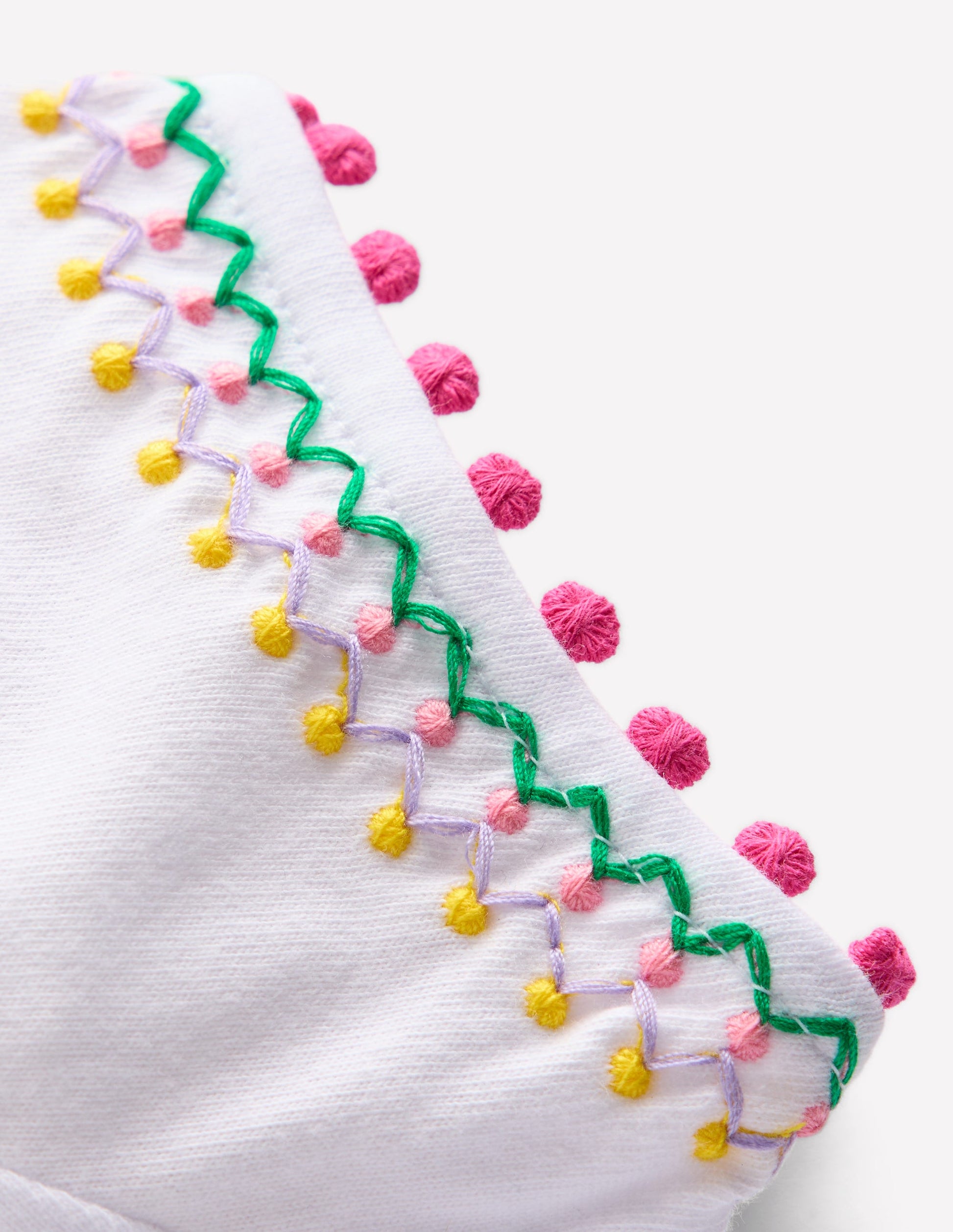 Puff Sleeve T-shirt-White-3