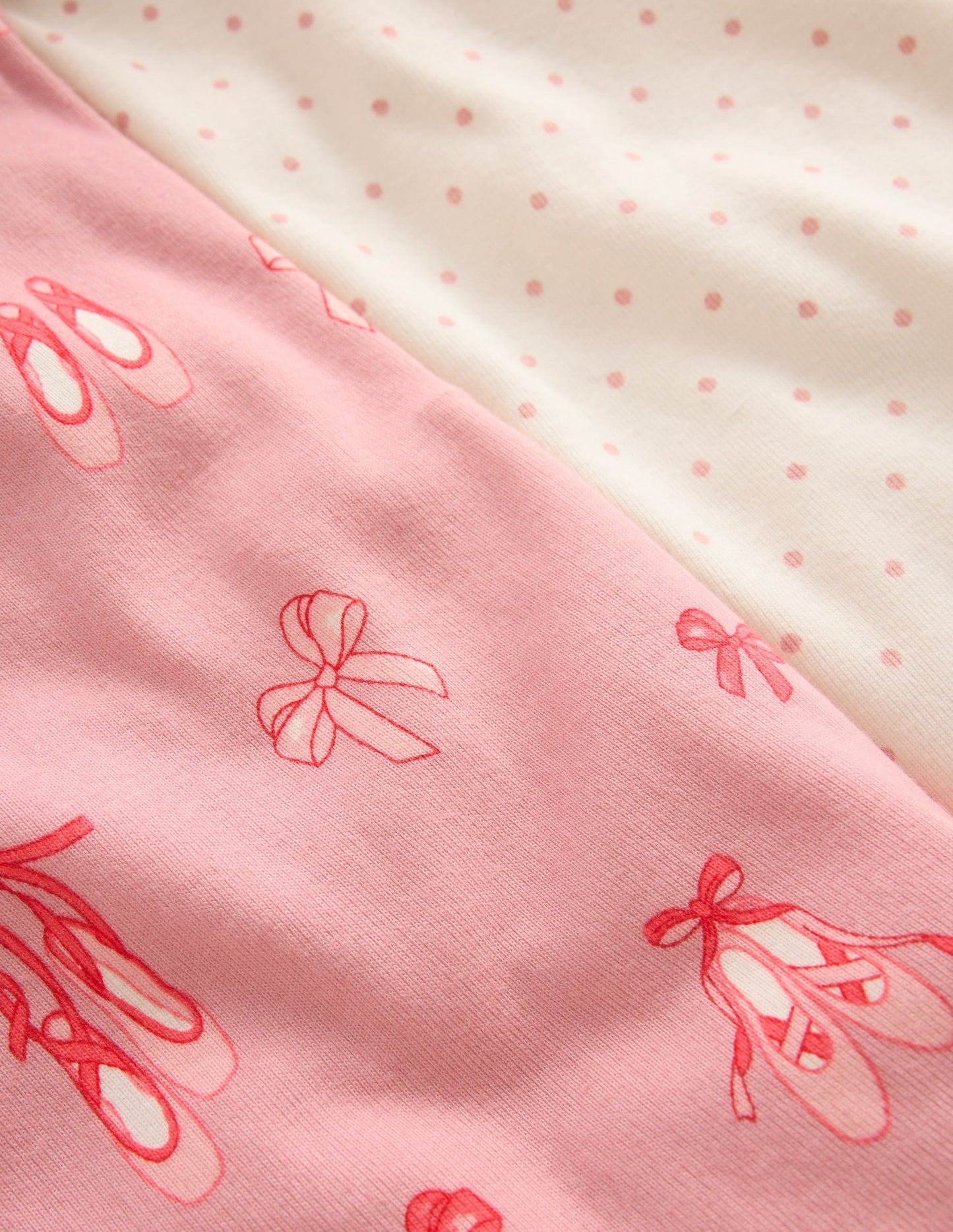 Twin Pack Snug Pyjamas-Vintage Pink Ballet Shoes