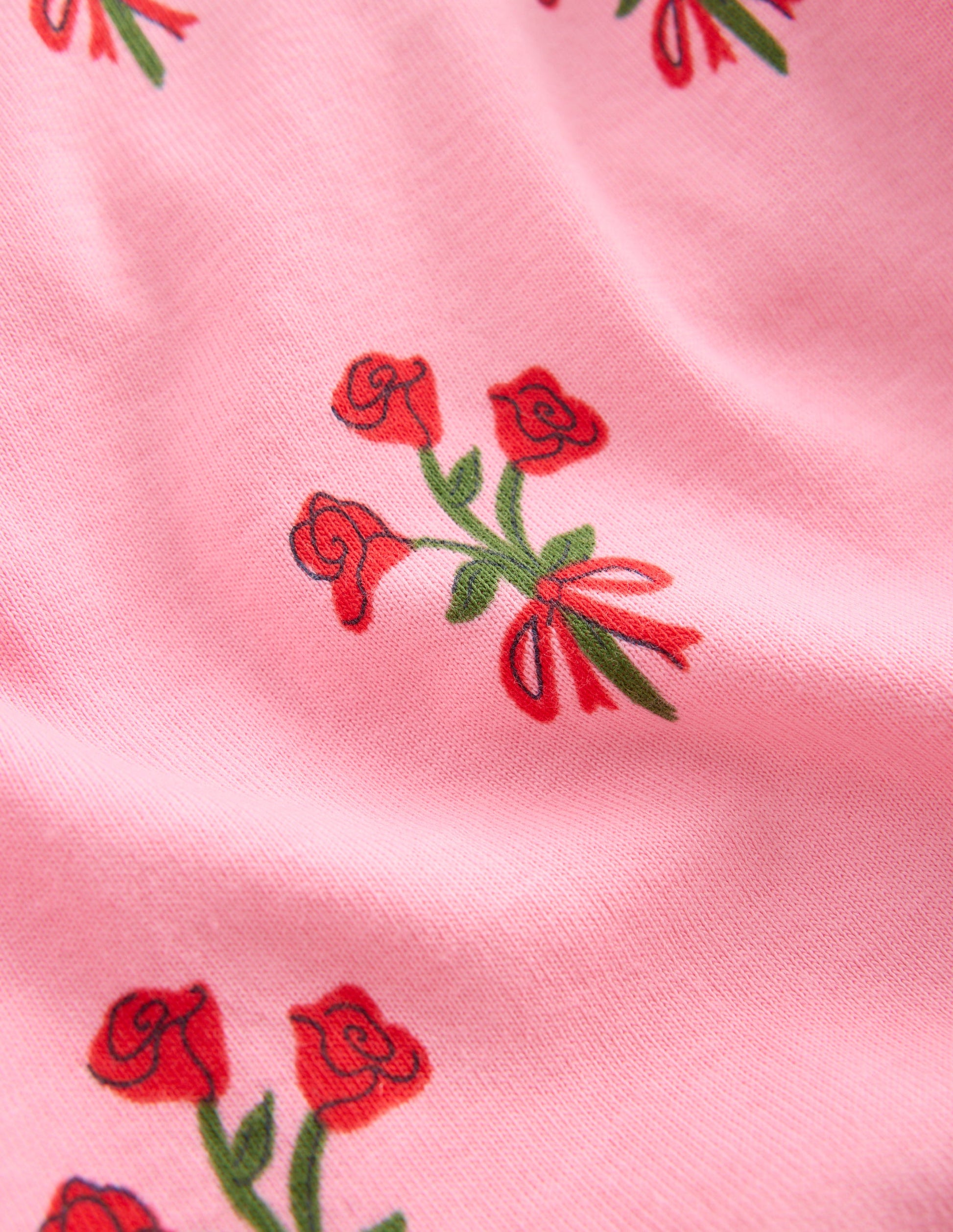 Snug Long John Pyjamas-Bubblegum Pink Posy-3