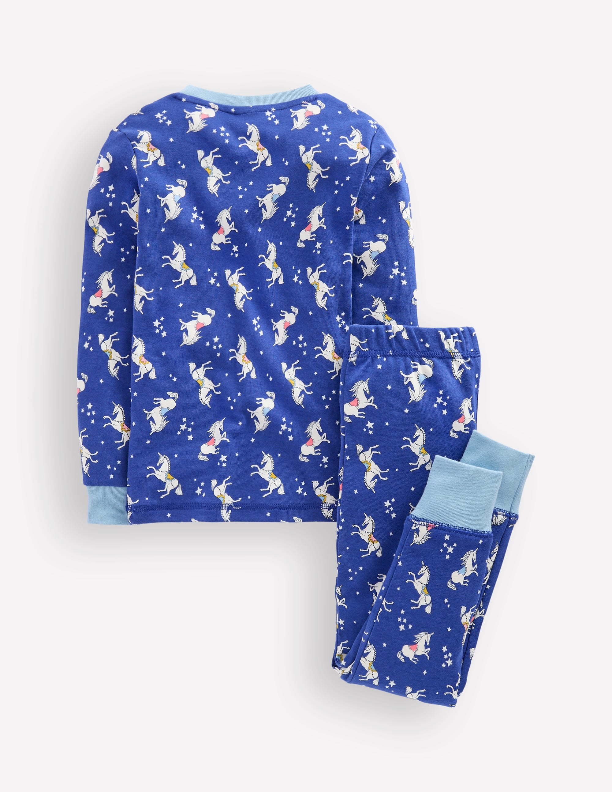 Snug Glow-In-The-Dark Pyjamas-Sapphire Blue Unicorns - Image 2