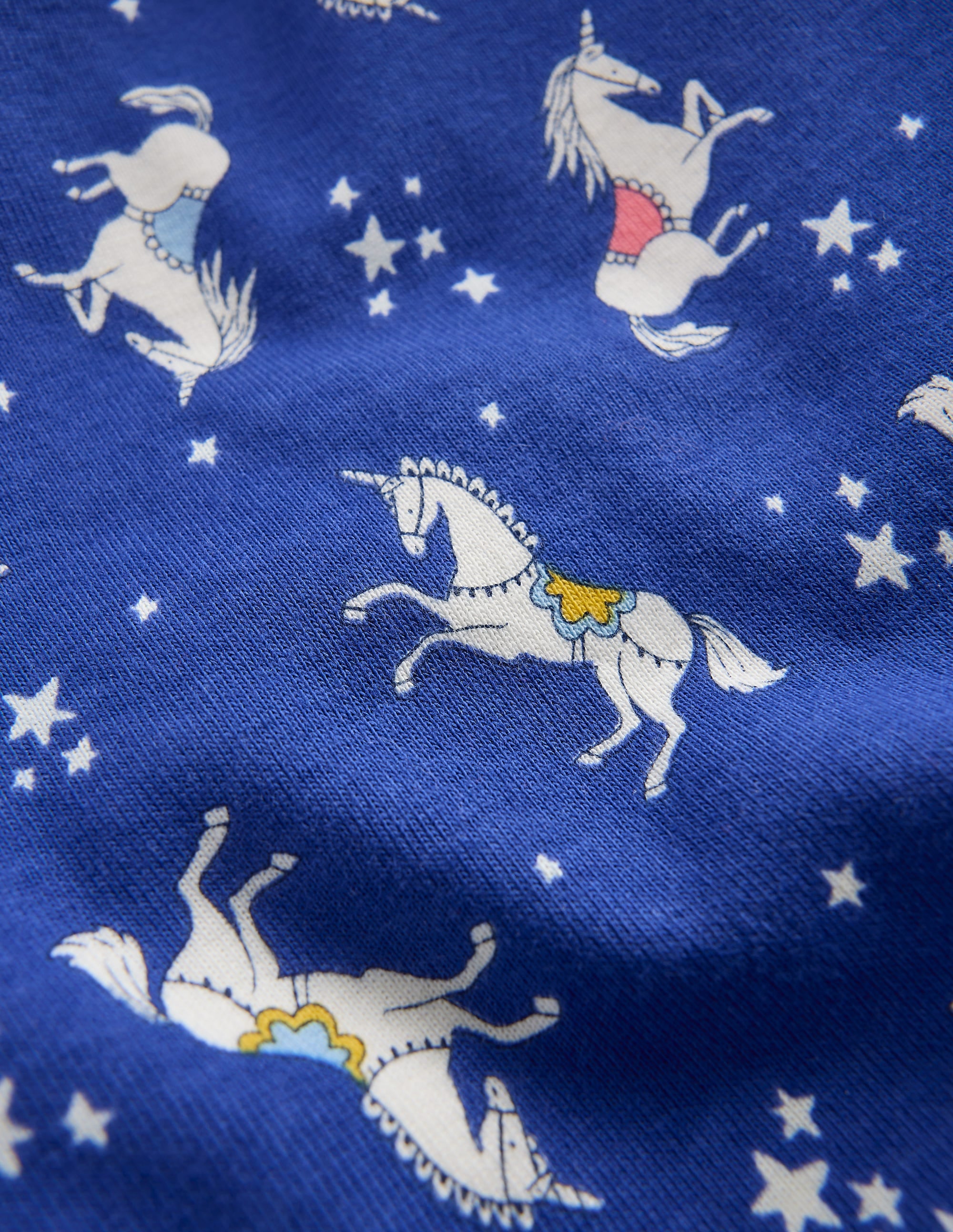 Snug Glow-In-The-Dark Pyjamas-Sapphire Blue Unicorns - Image 3
