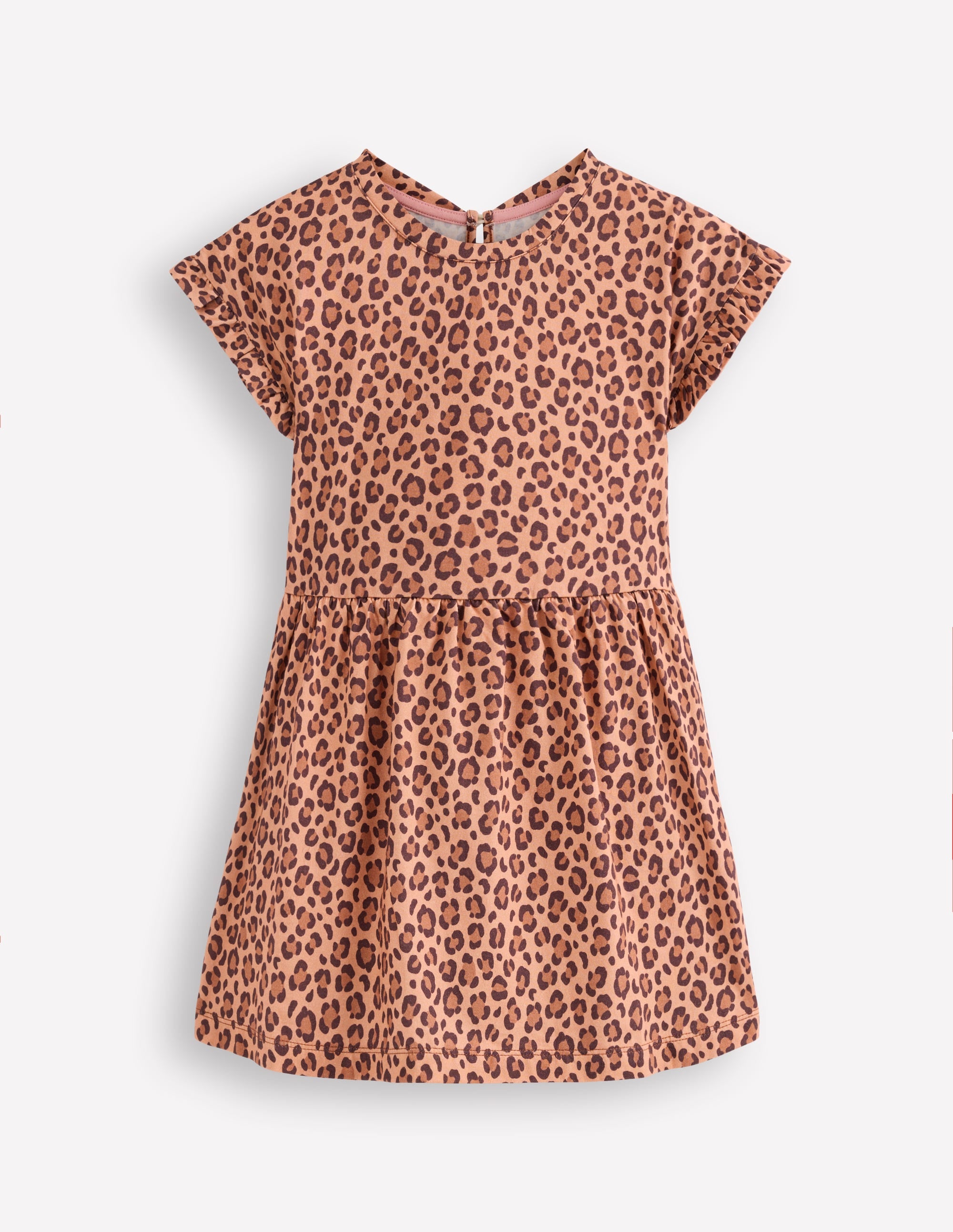 Jersey T-Shirt Dress-Leopard - Image 1