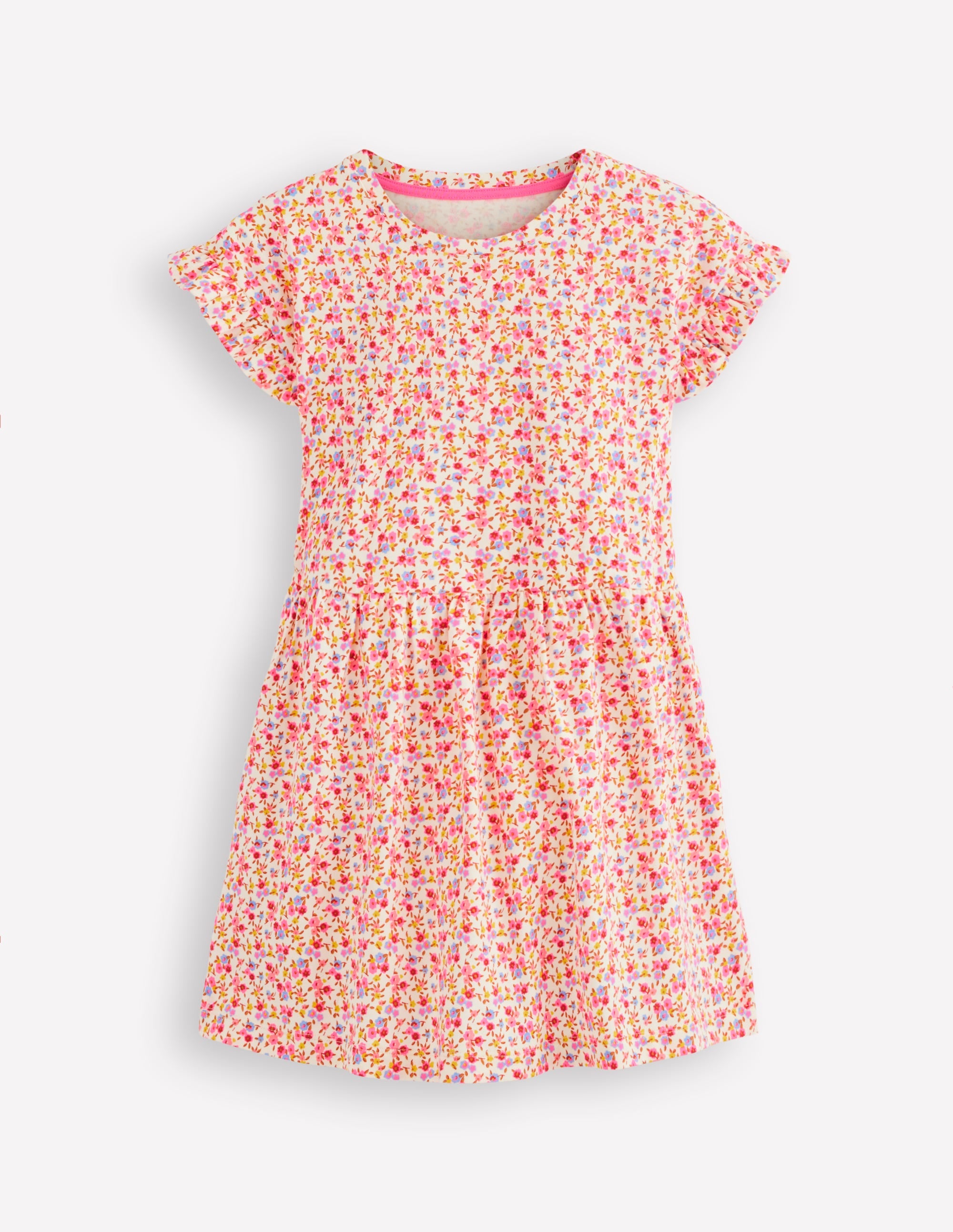 Jersey T-Shirt Dress-Ditsy Floral - Image 1