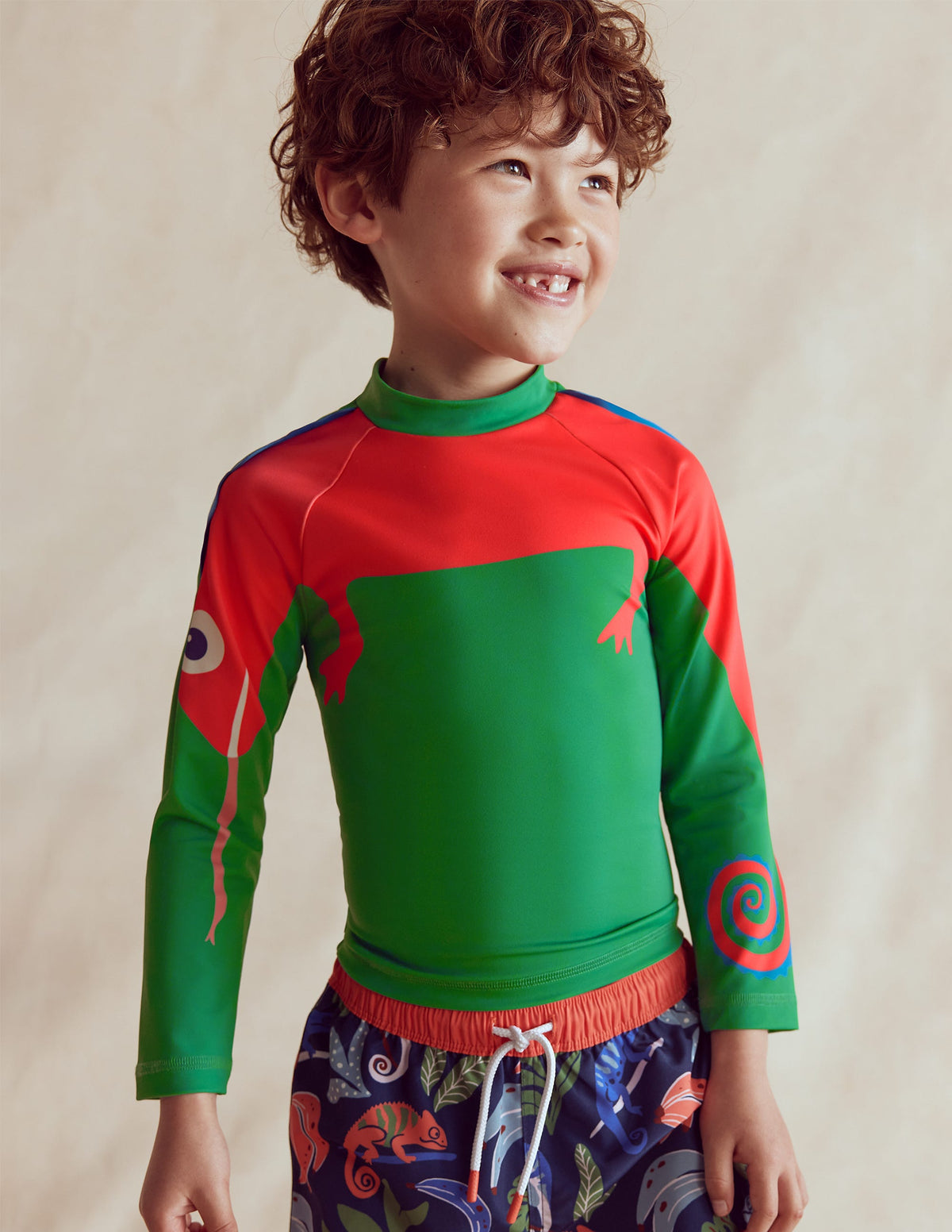 Sun Safe Fun Rash Vest-Shady Green Chameleon-1