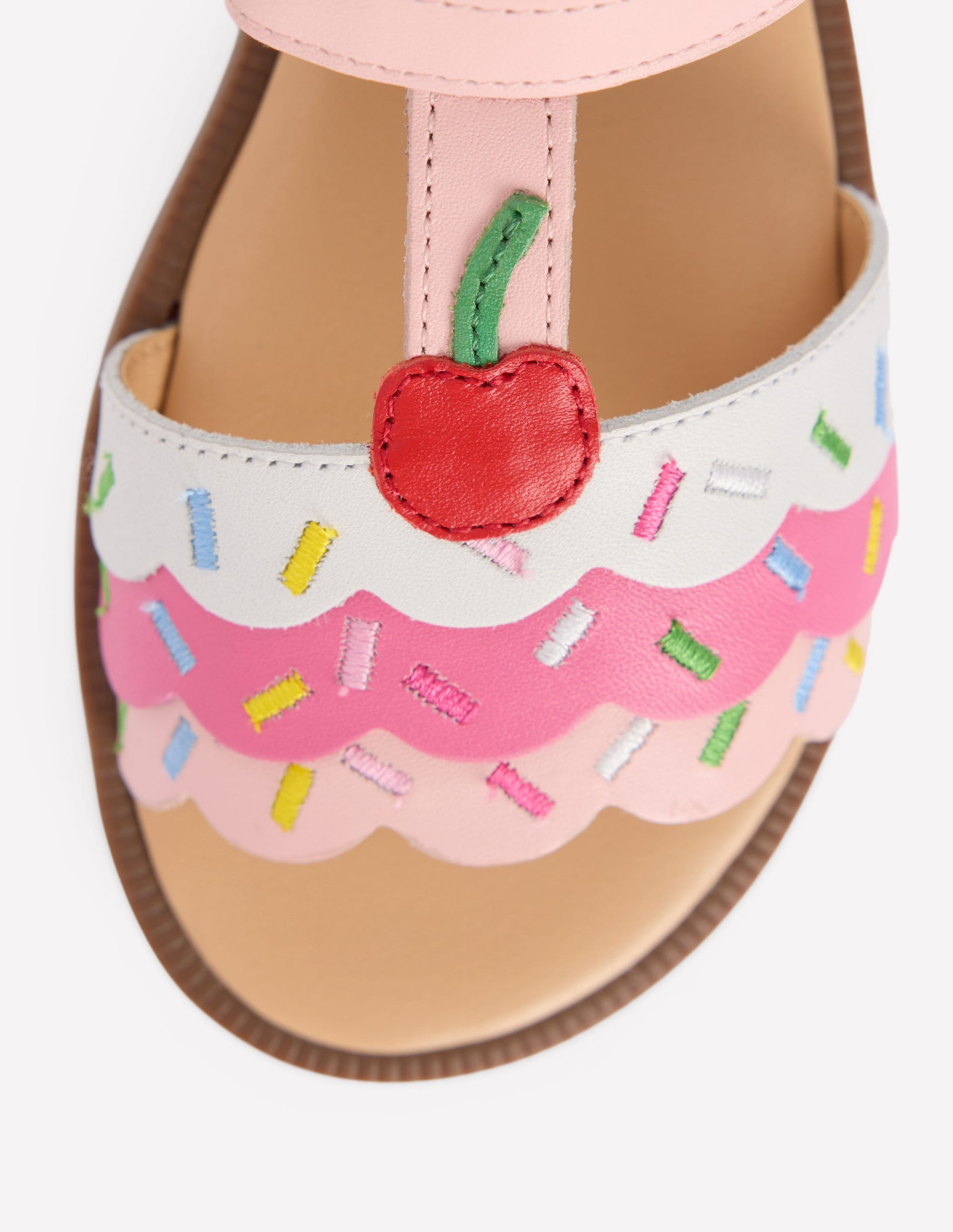 Fun Leather Sandals-Ice Cream-3