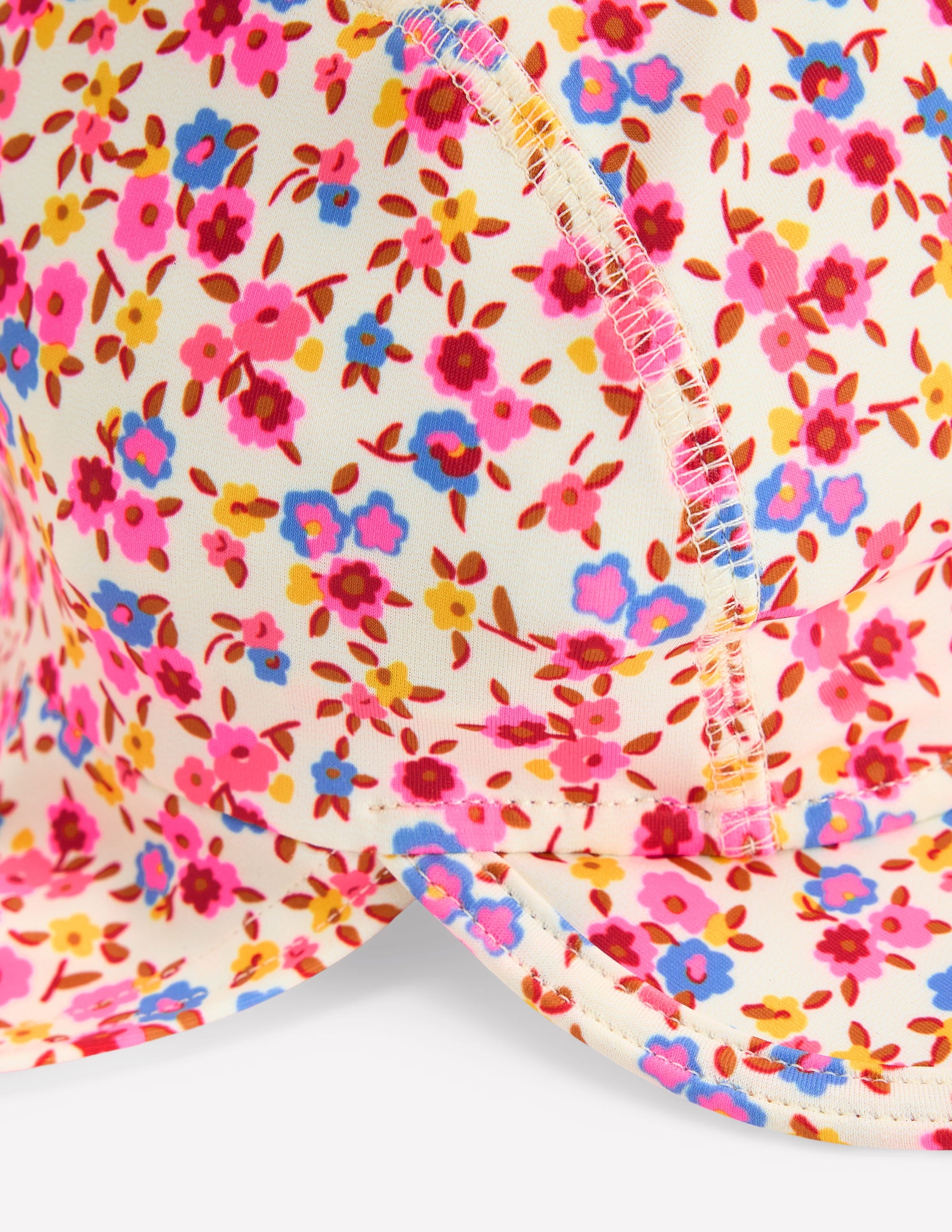 Fun Sun Safe Girls Hat-Pink Ditsy Floral - Image 2