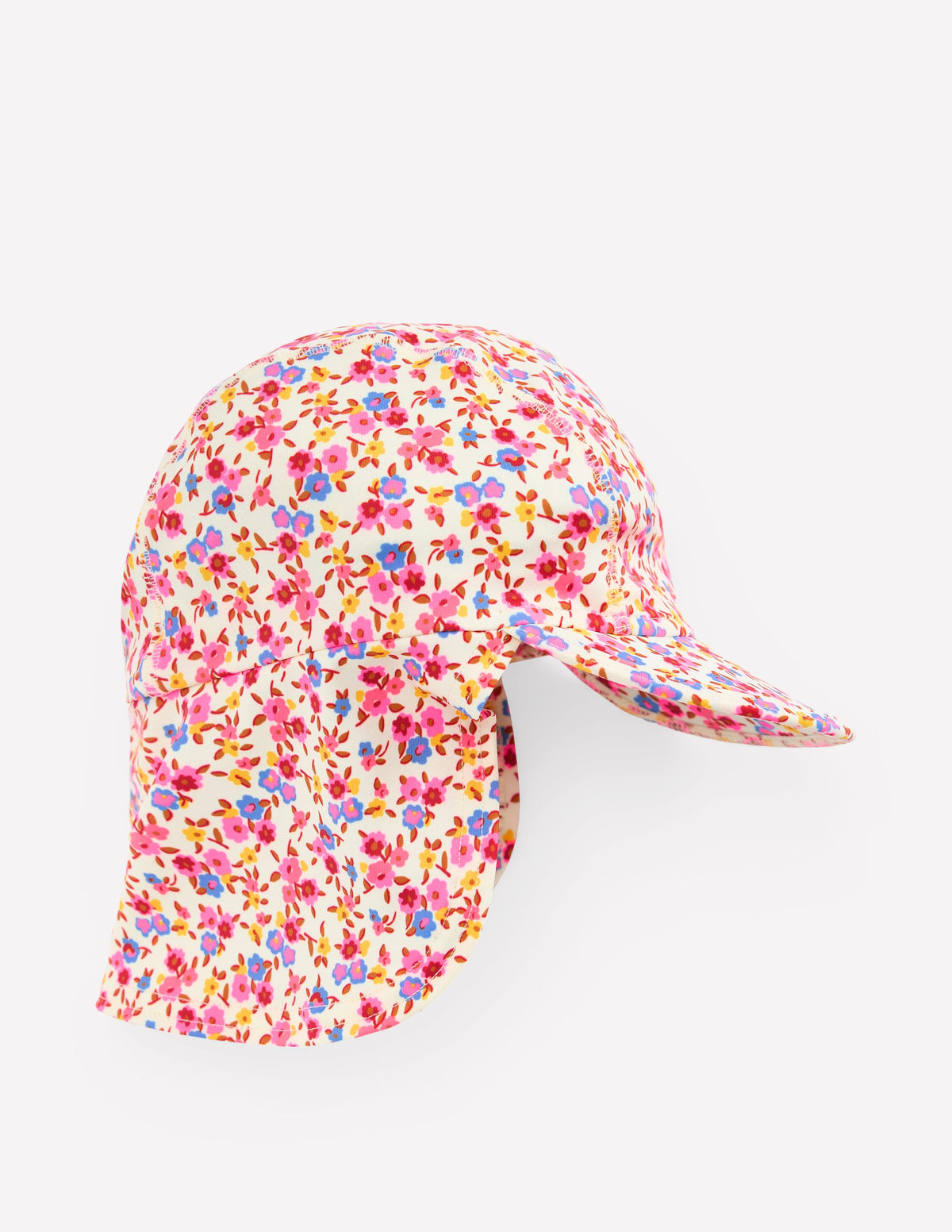 Fun Sun Safe Girls Hat-Pink Ditsy Floral - Image 1