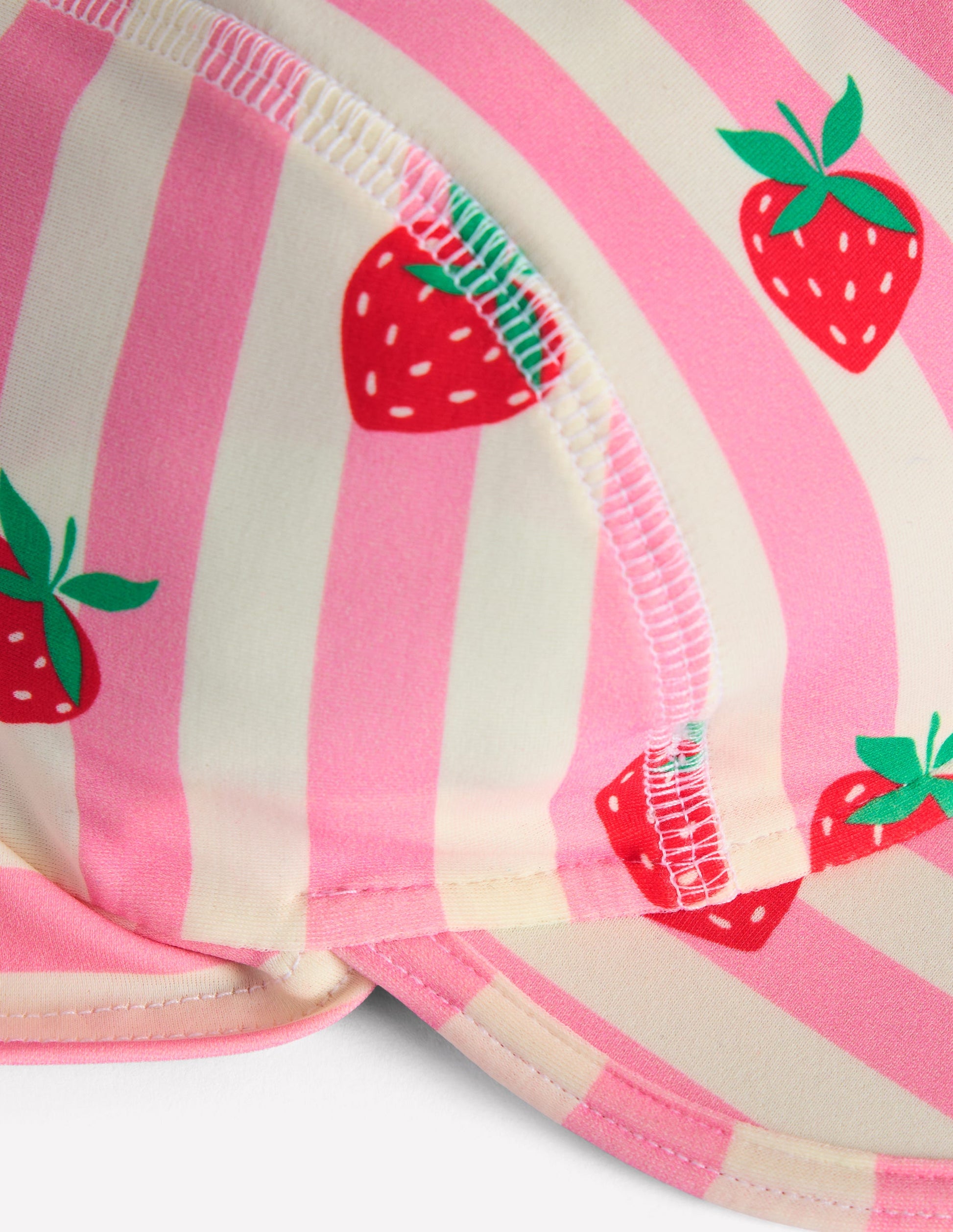 Fun Sun Safe Girls Hat-Pink Strawberry Stripe-2