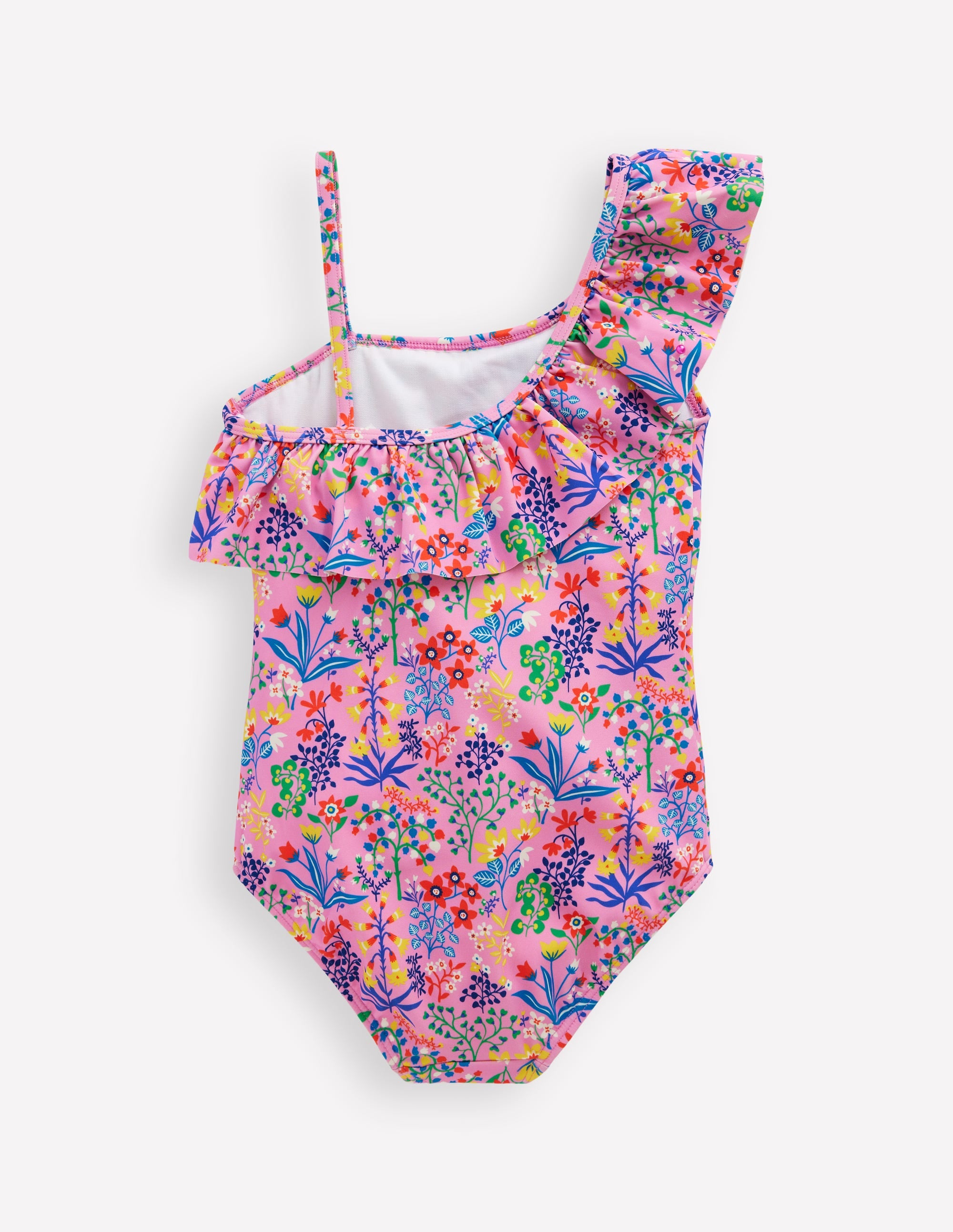 Lila One Shoulder Swimsuit-Meadowsweet Pink Garden Floral - Image 2