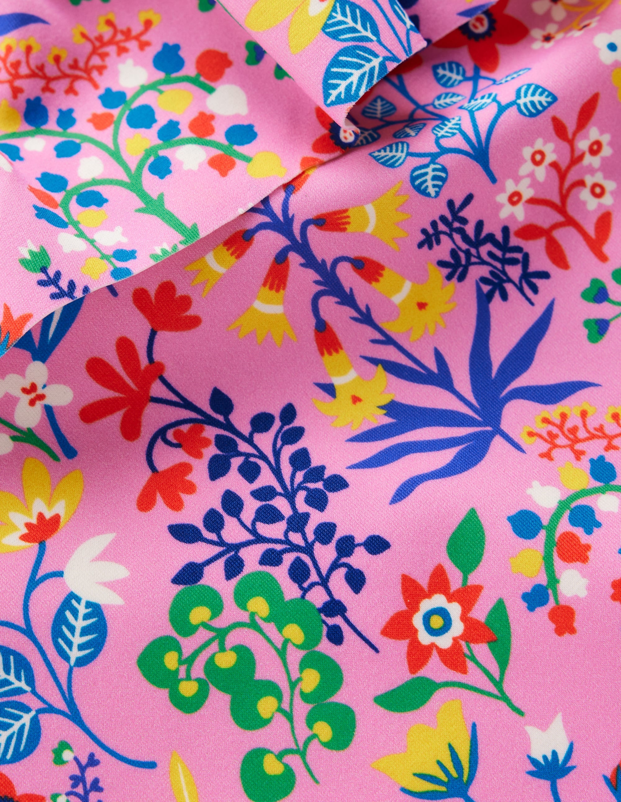 Lila One Shoulder Swimsuit-Meadowsweet Pink Garden Floral - Image 3