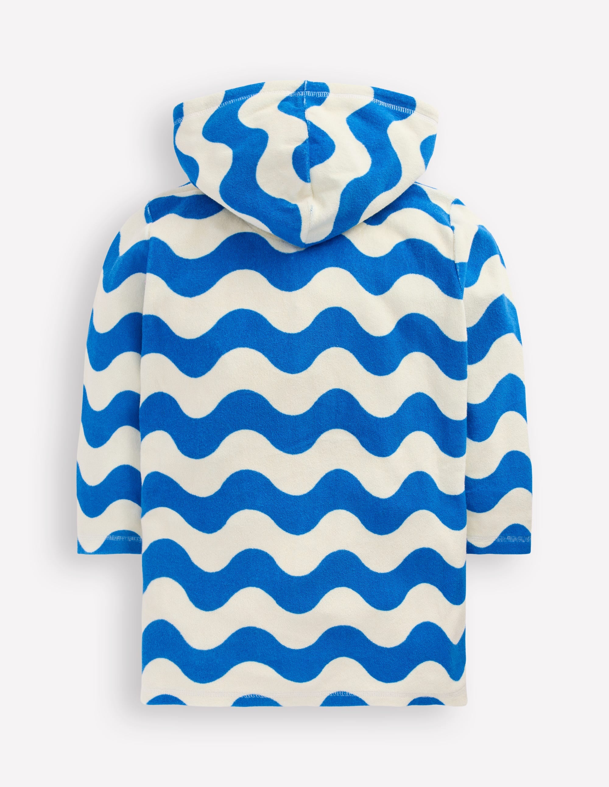 Romie Towelling Zip Throw-On-Blue and Ivory Wave - Image 3