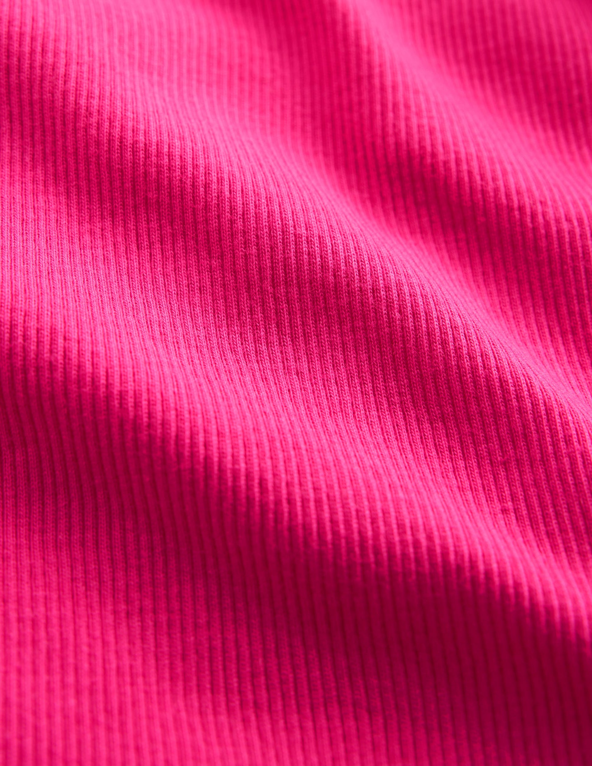 Ribbed Lace Trim Vest-Pink Peony-3