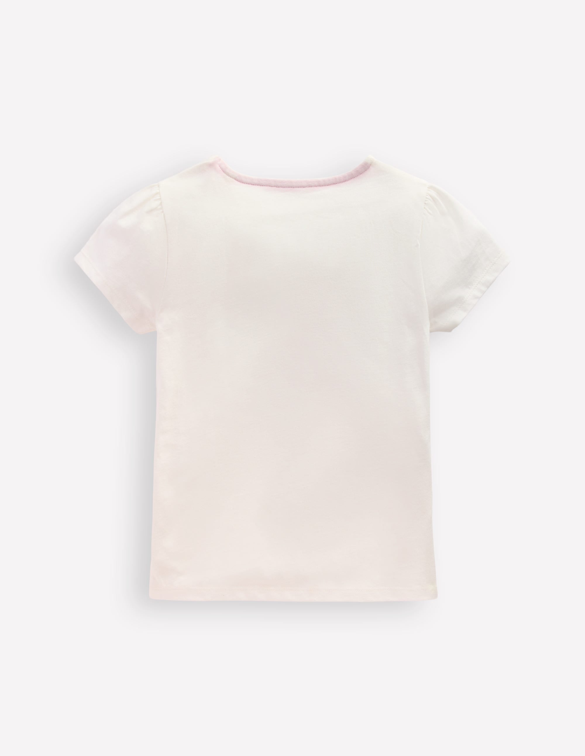 Puff Sleeve Superstitch Top-Coconut Milk Strawberry - Image 2