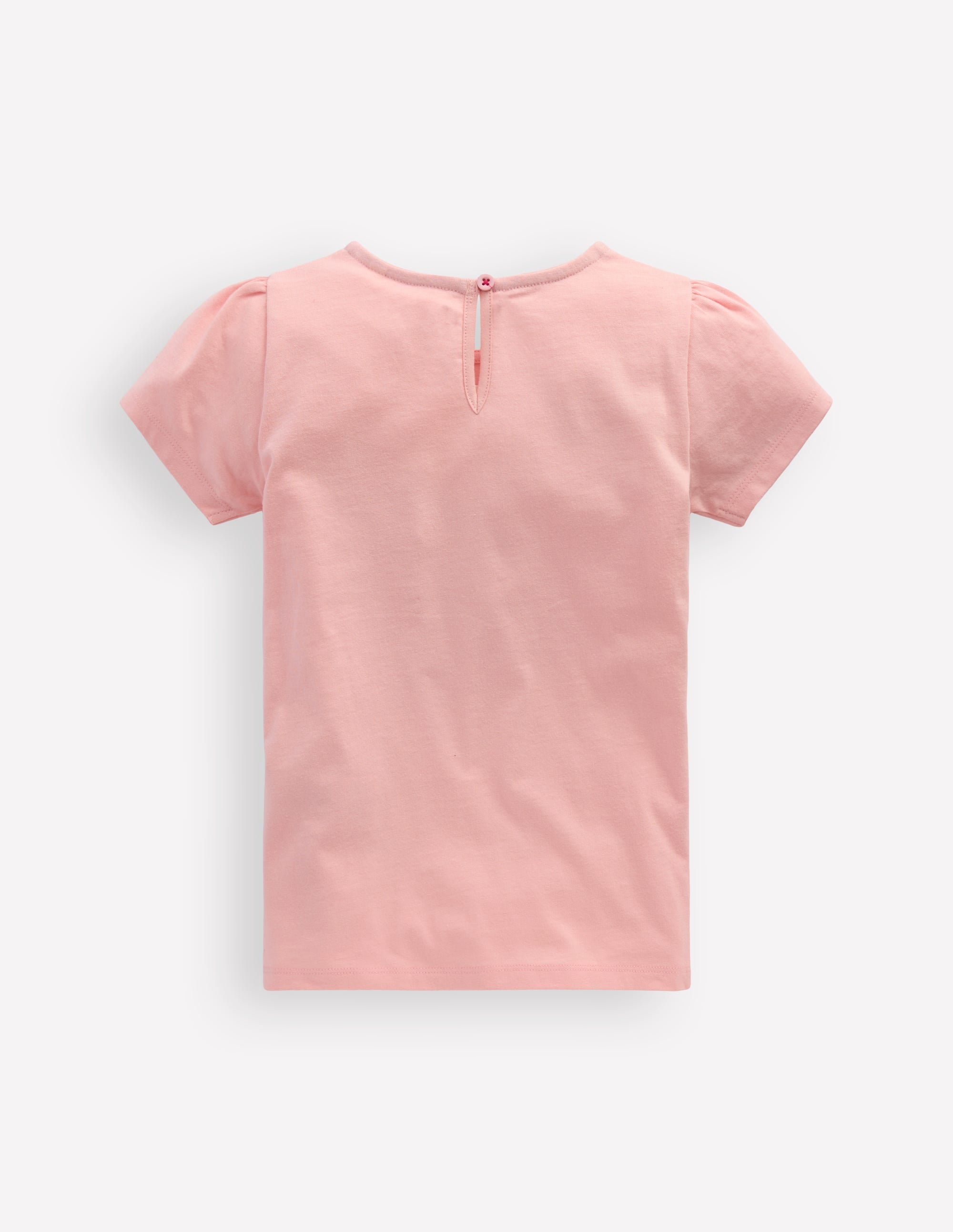 Puff Sleeve Superstitch Top-Chalk Pink Hearts - Image 2