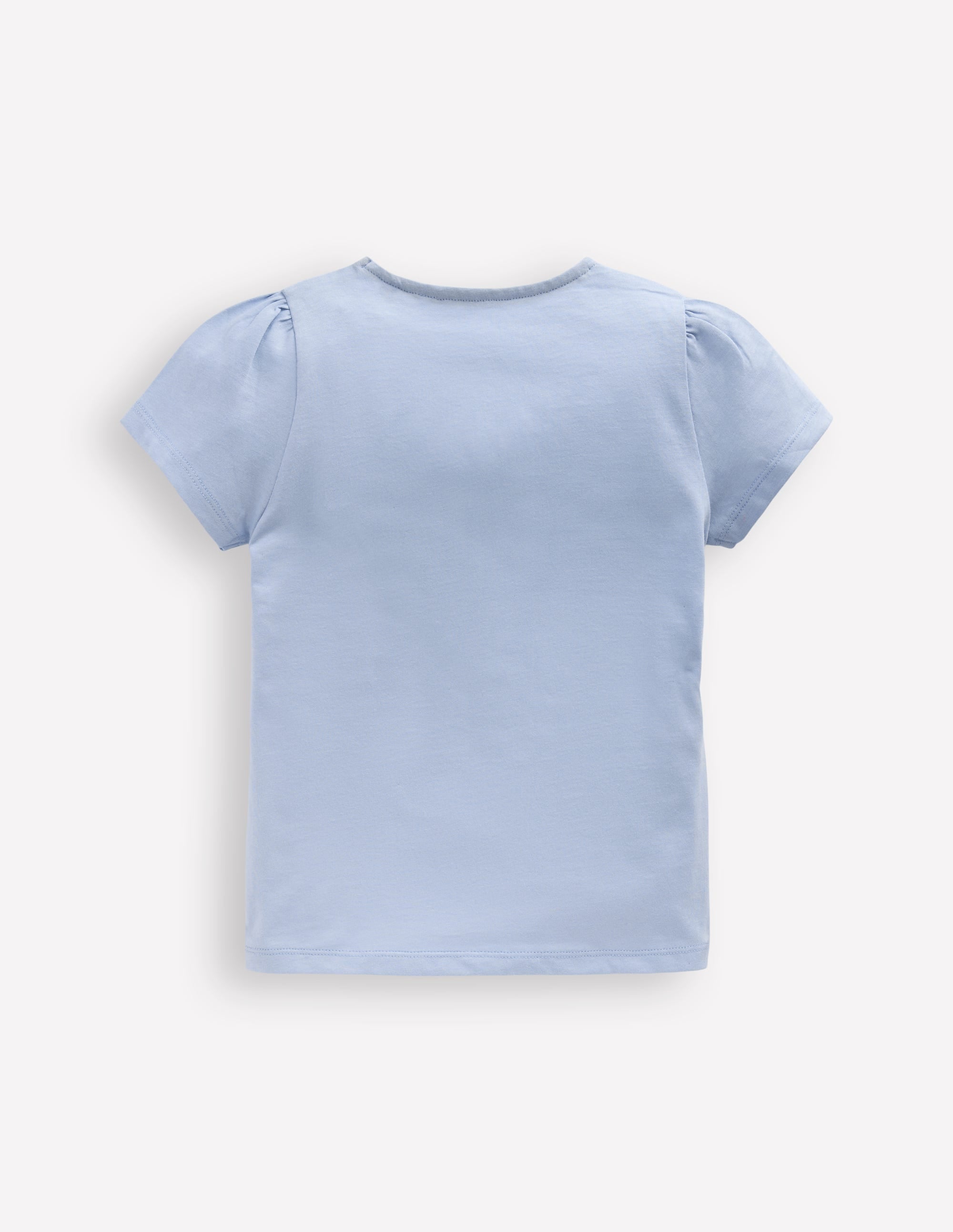 Puff Sleeve Superstitch Top-Misty Blue Turtles - Image 2