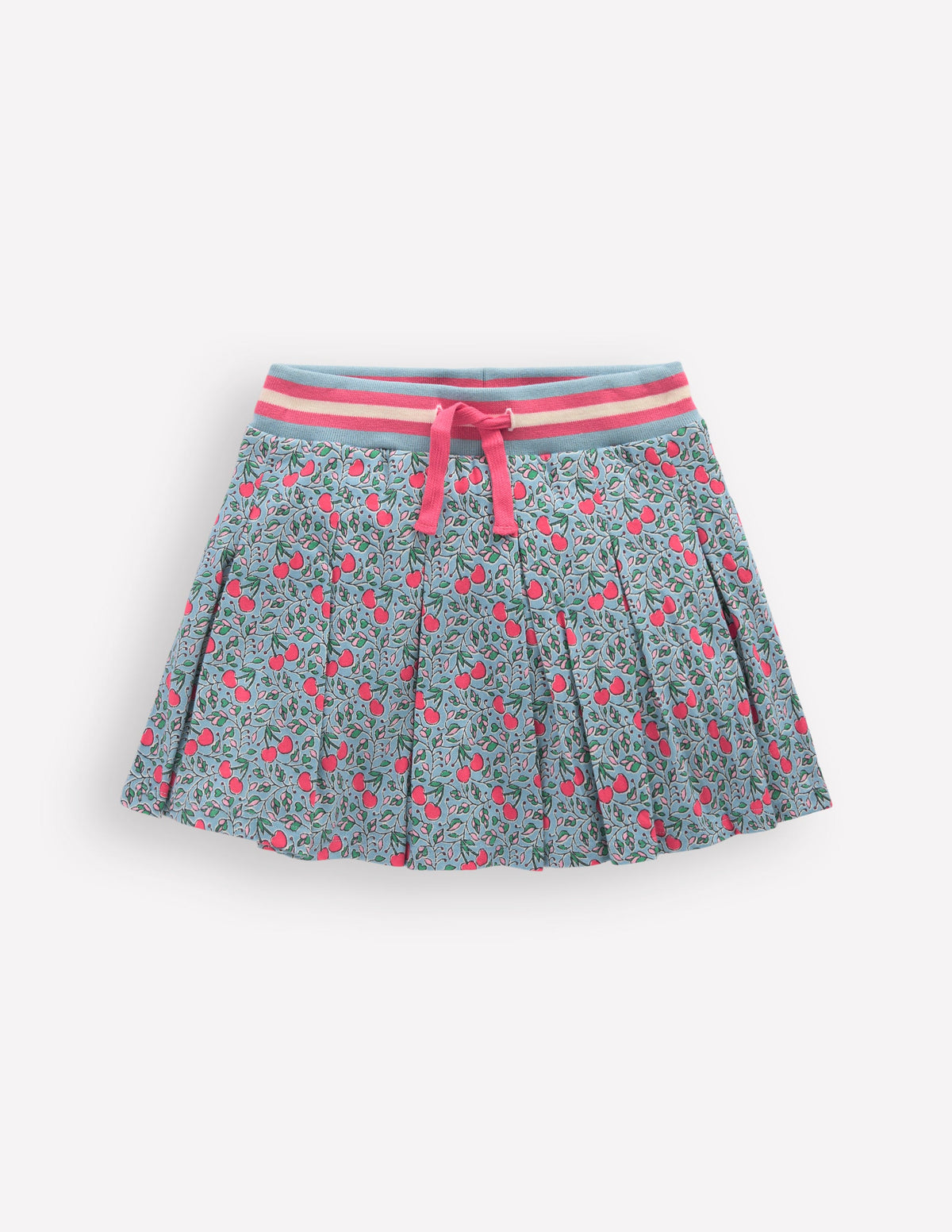 Pleated Jersey Skort-Blue Cherries - Image 1