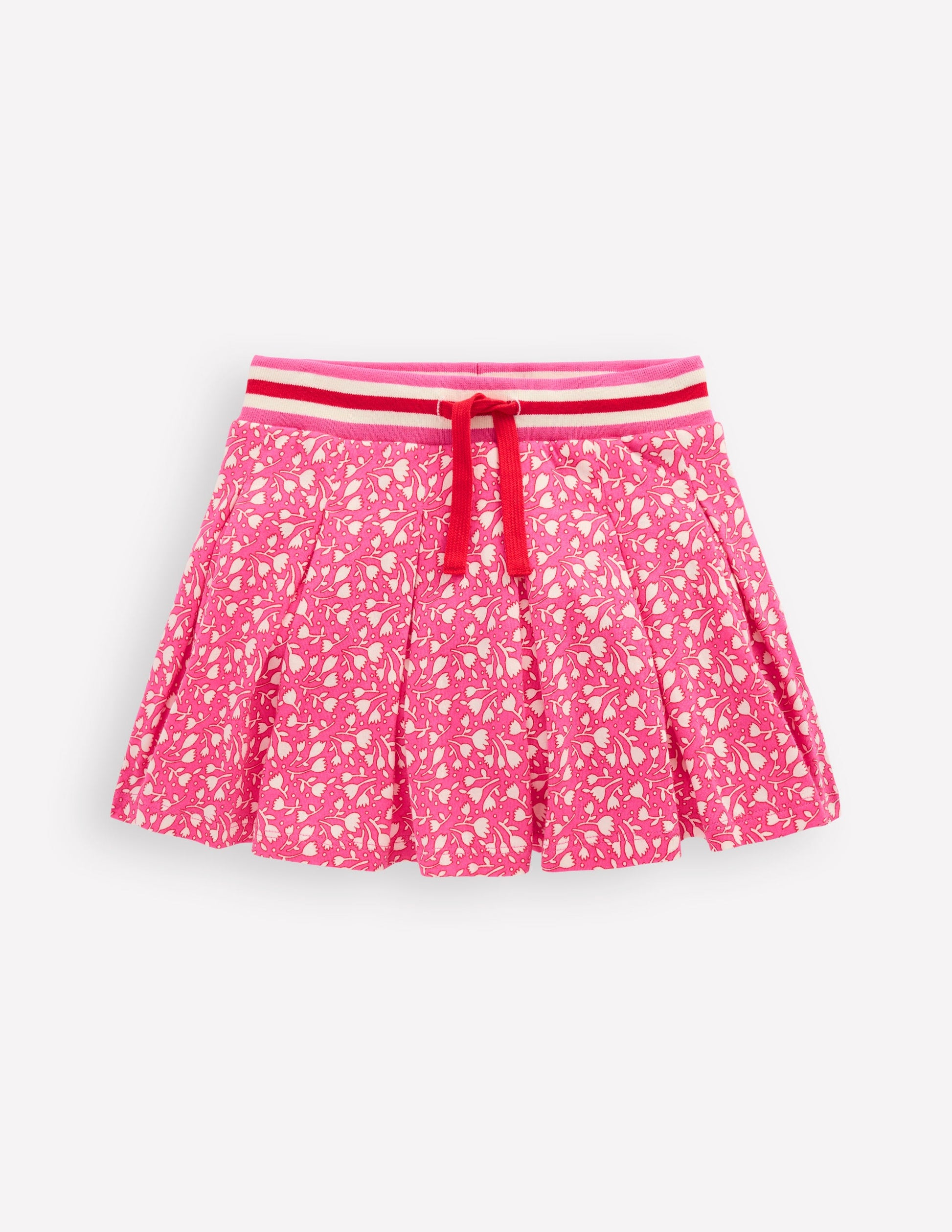 Pleated Jersey Skort-Pink Tiny Tulip-1