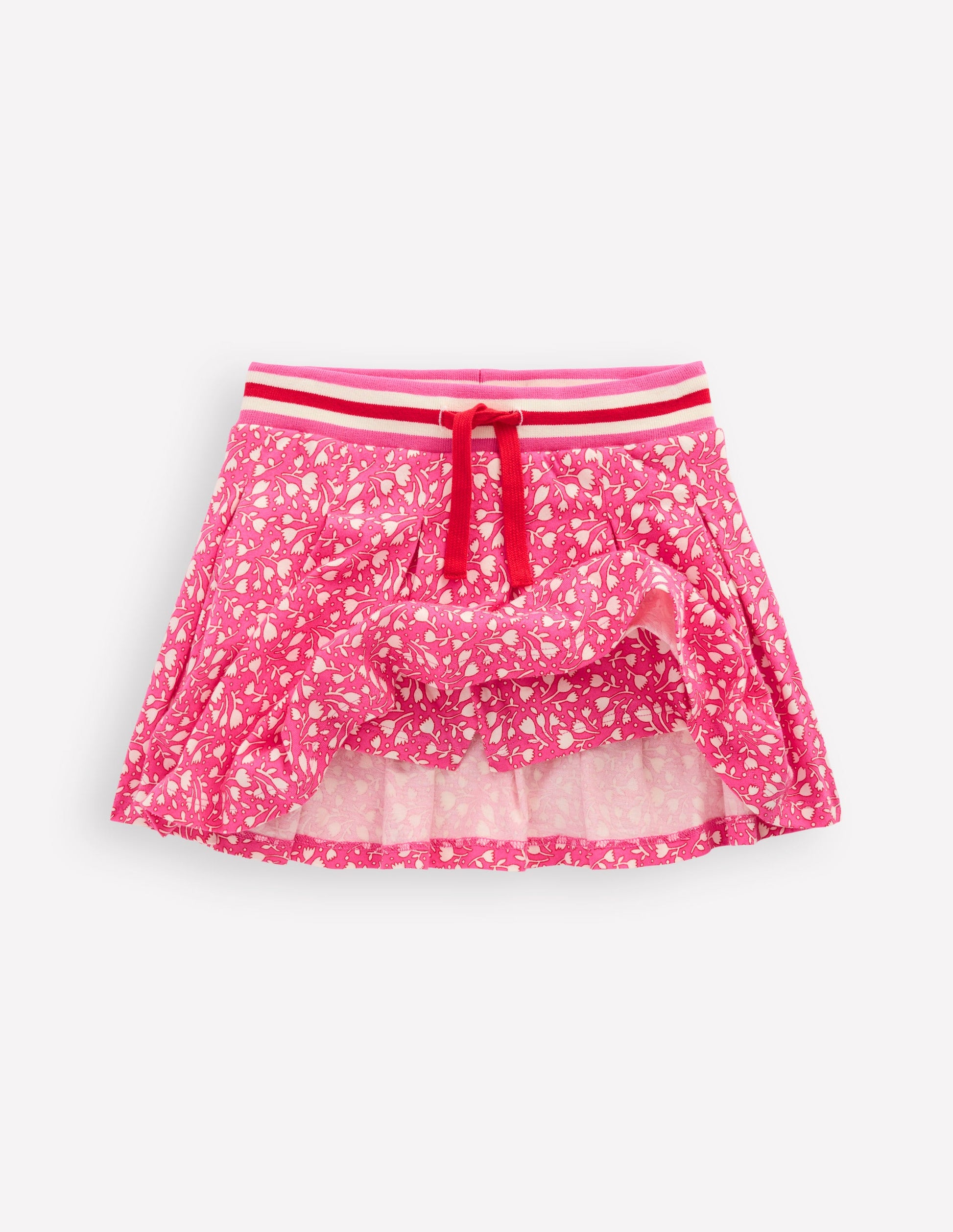 Pleated Jersey Skort-Pink Tiny Tulip-4