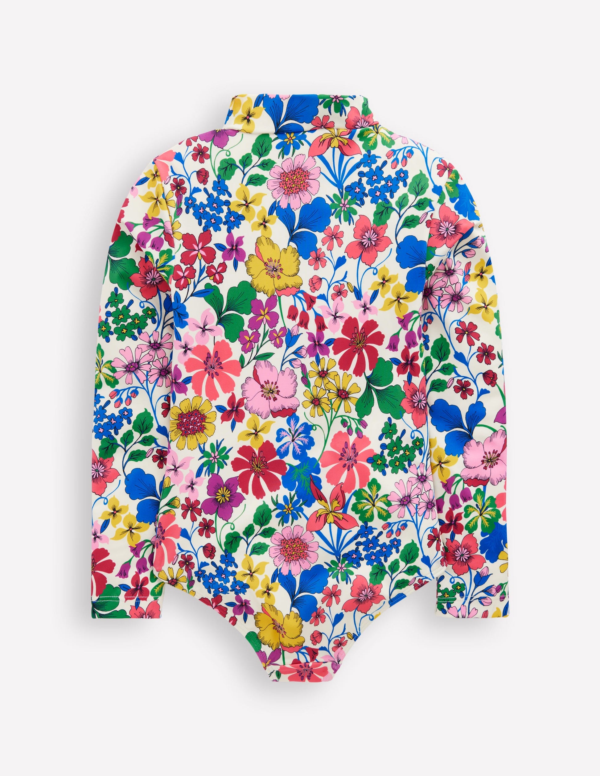 Long-sleeved Swimsuit-Multi Rainbow Floral-2