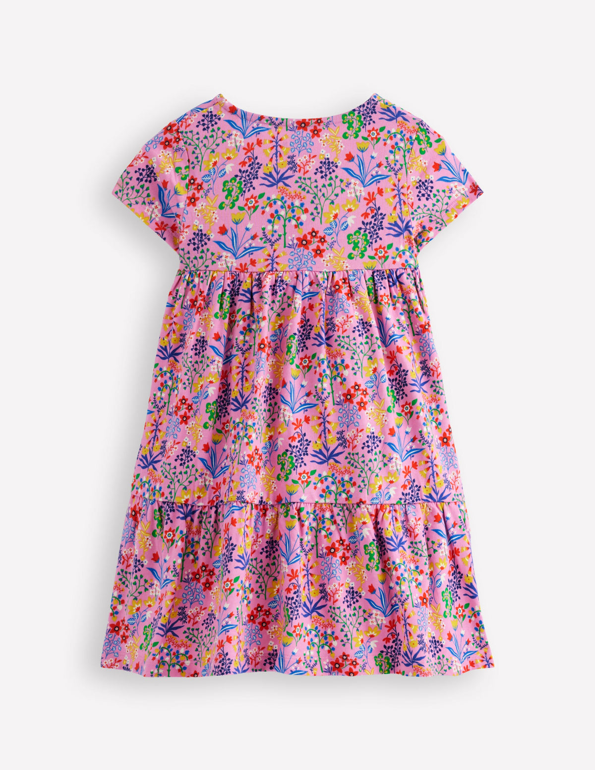 Ariel Twirly Jersey Dress-Meadowsweet Pink Garden Floral - Image 2