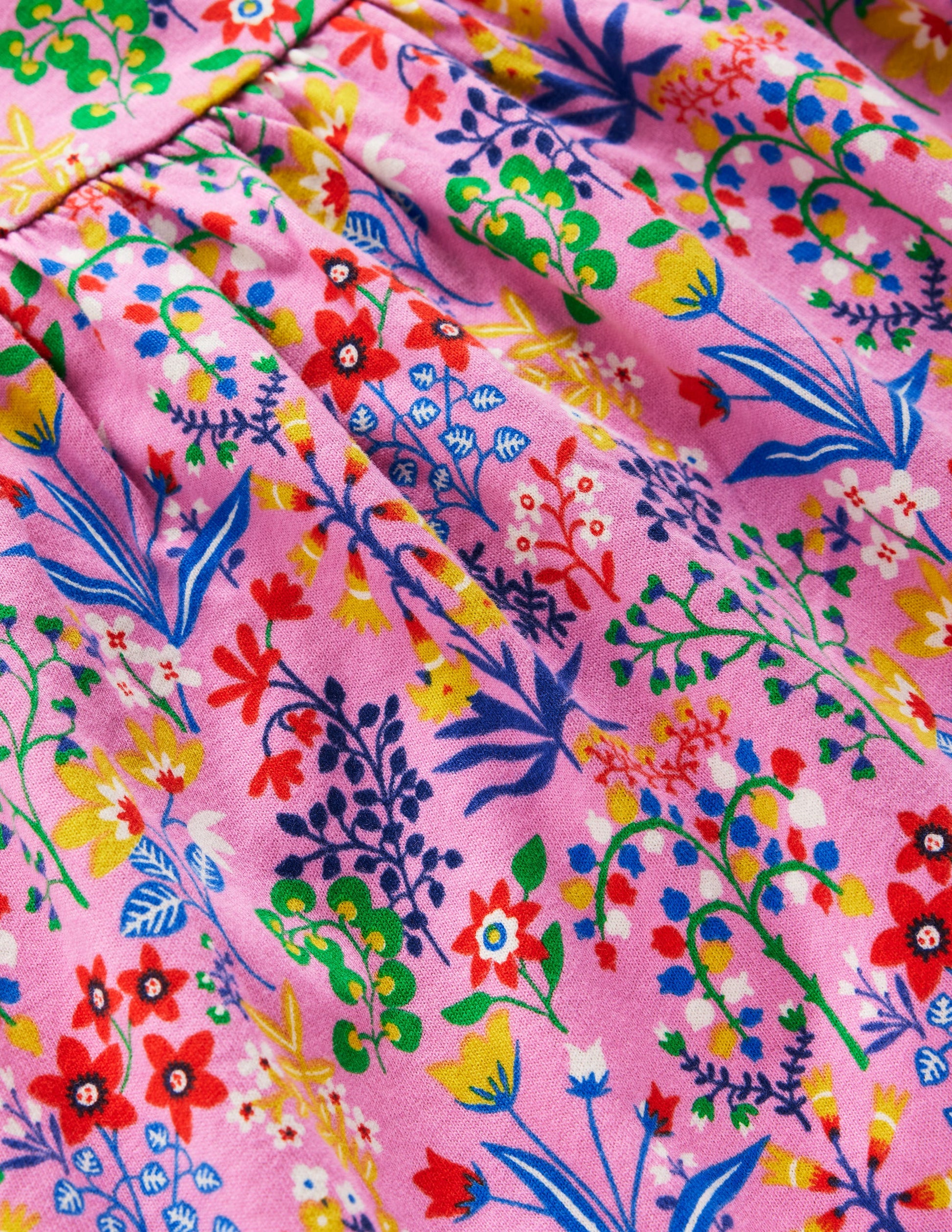 Ariel Twirly Jersey Dress-Meadowsweet Pink Garden Floral-3