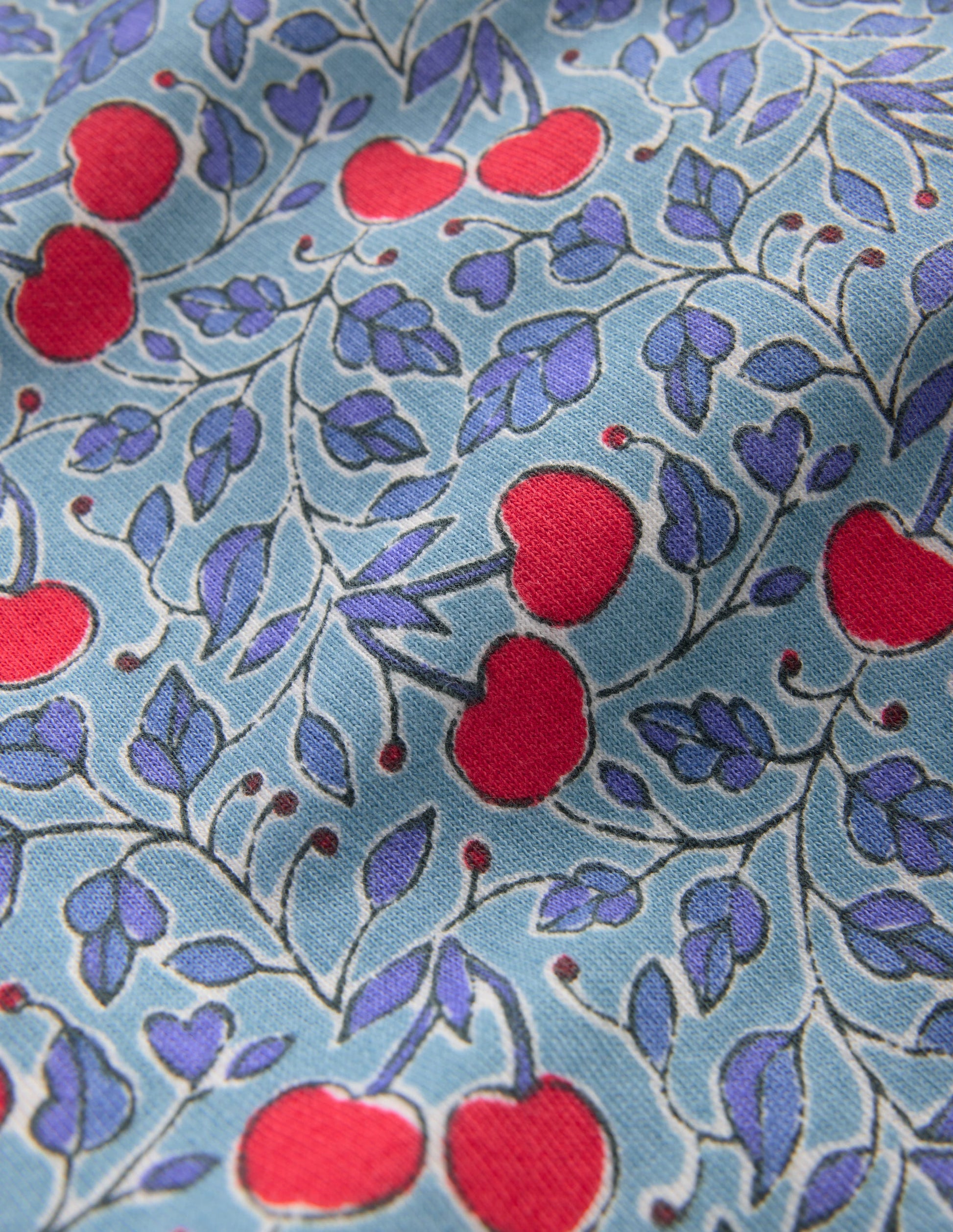 Printed Sweatshirt-Blue Cherries-4