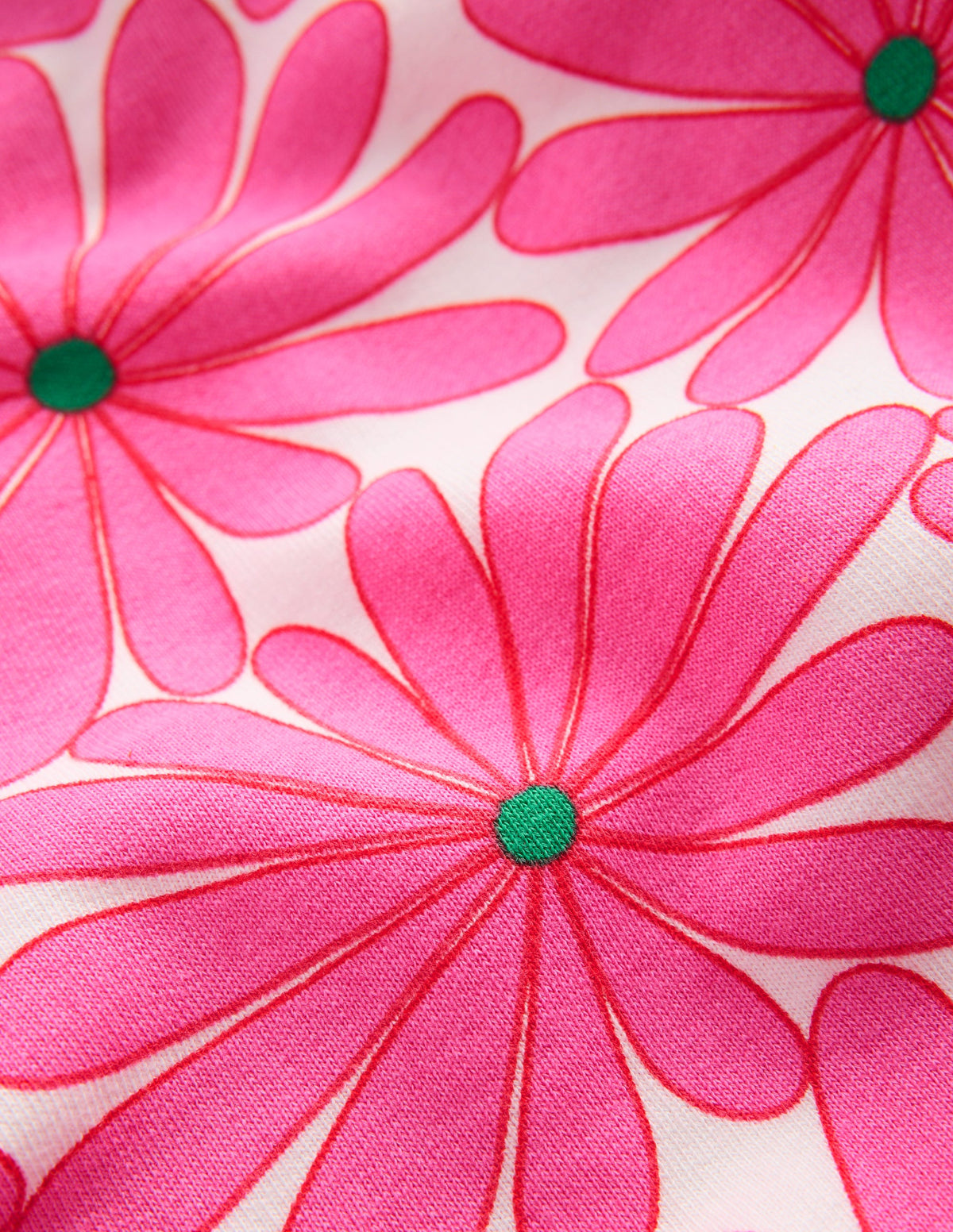 Printed Sweatshirt-Festival Pink Giant Daisy - Image 3