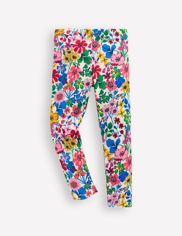 Fun Leggings-Multi Rainbow Floral