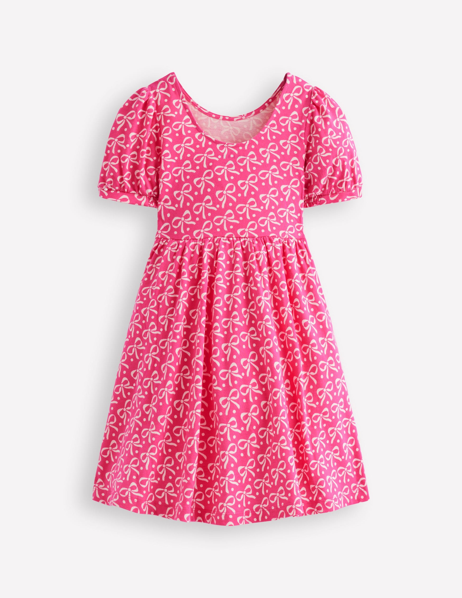 Ballerina Jersey Dress-Pink Bows-2