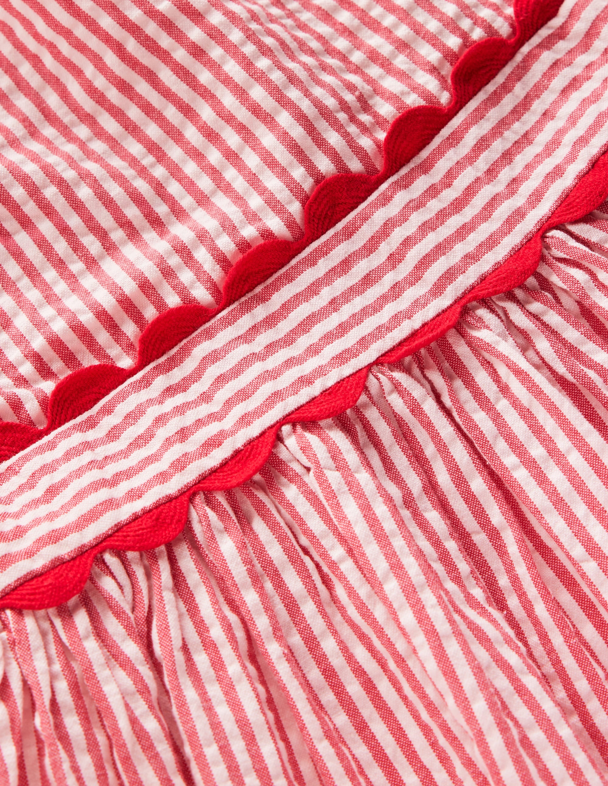 Ric Rac Trim Flutter Dress-Red Stripe - Image 8