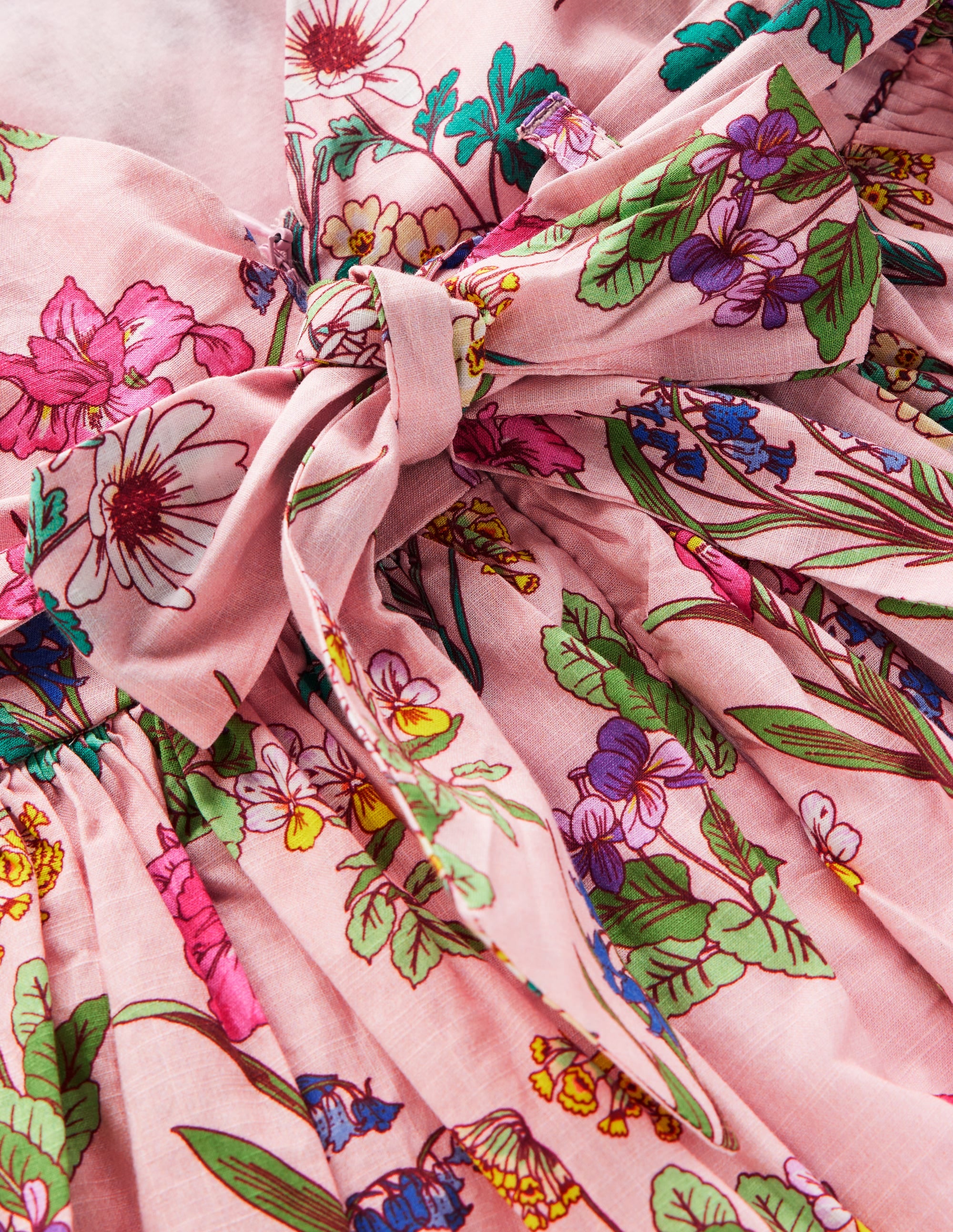 Bow Back Midi Dress-Pink Floral - Image 3