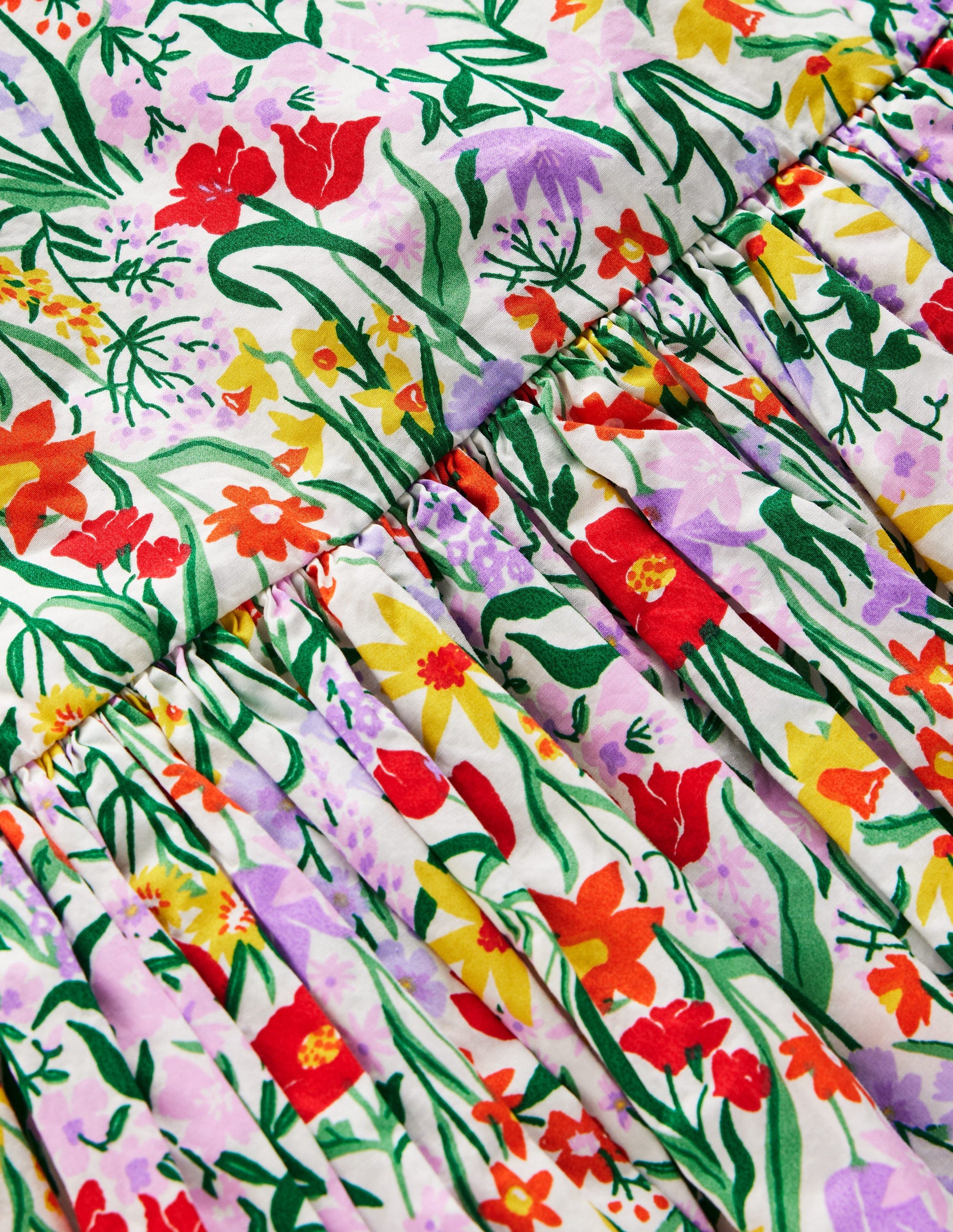 Bubble Hem Dress-Honeysuckle Flower Vine-4
