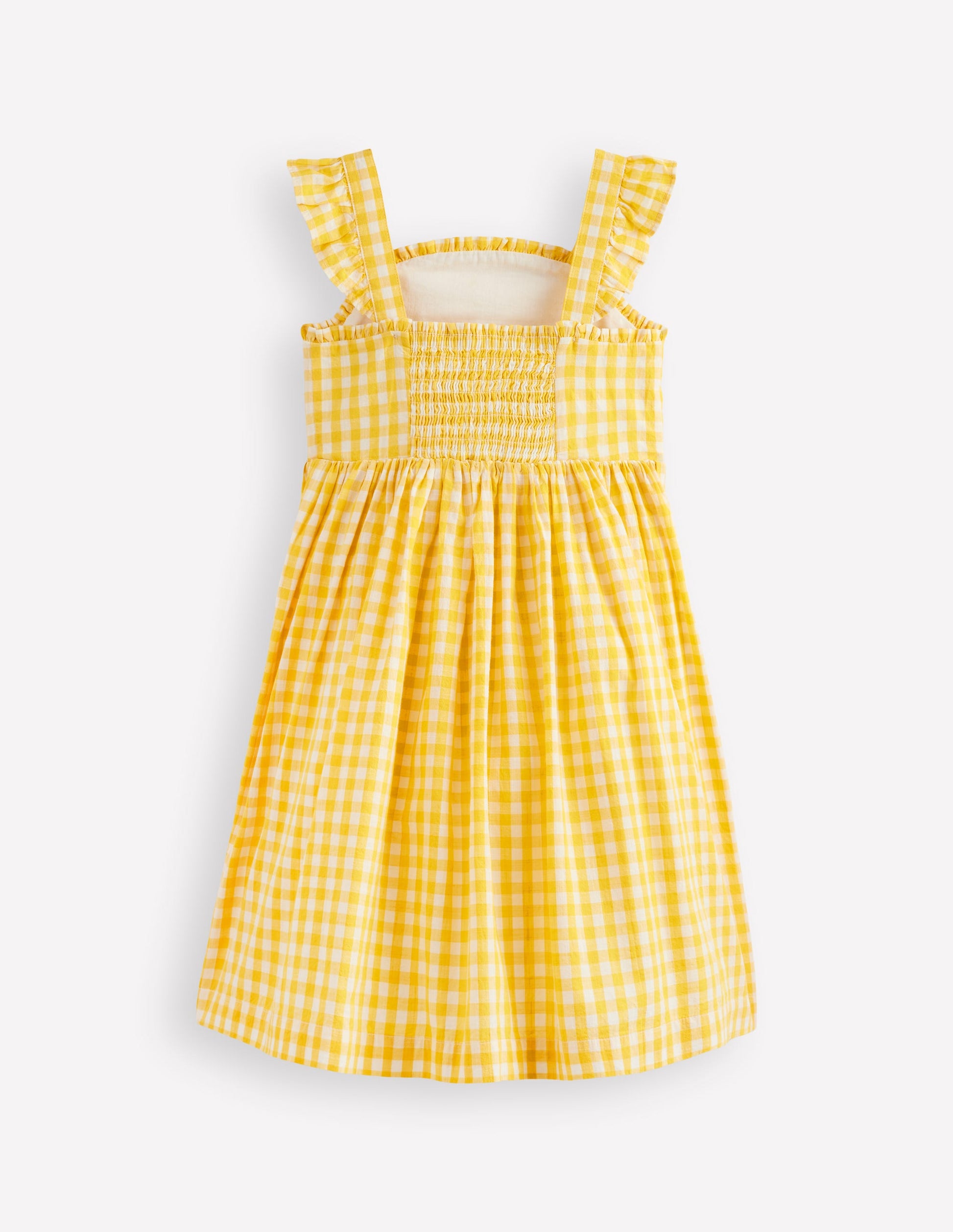 Novelty Strappy Dress-Lemon Gingham-3