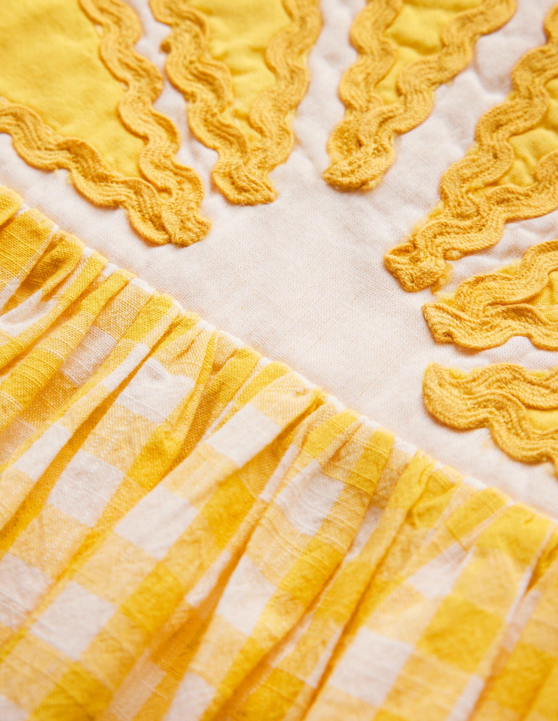 Novelty Strappy Dress-Lemon Gingham-4