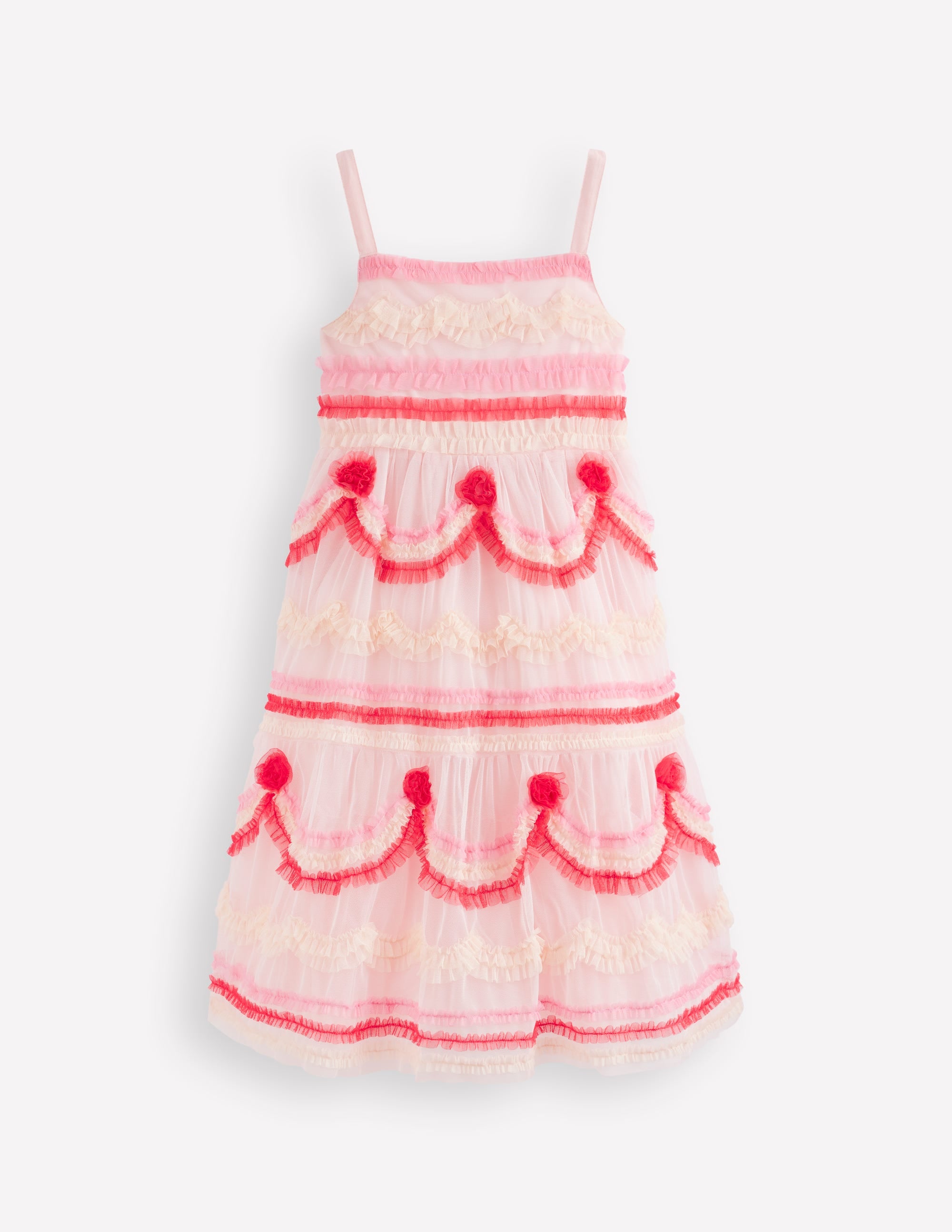 Tiered Cake Tulle Dress-Chalk Pink Cake - Image 4