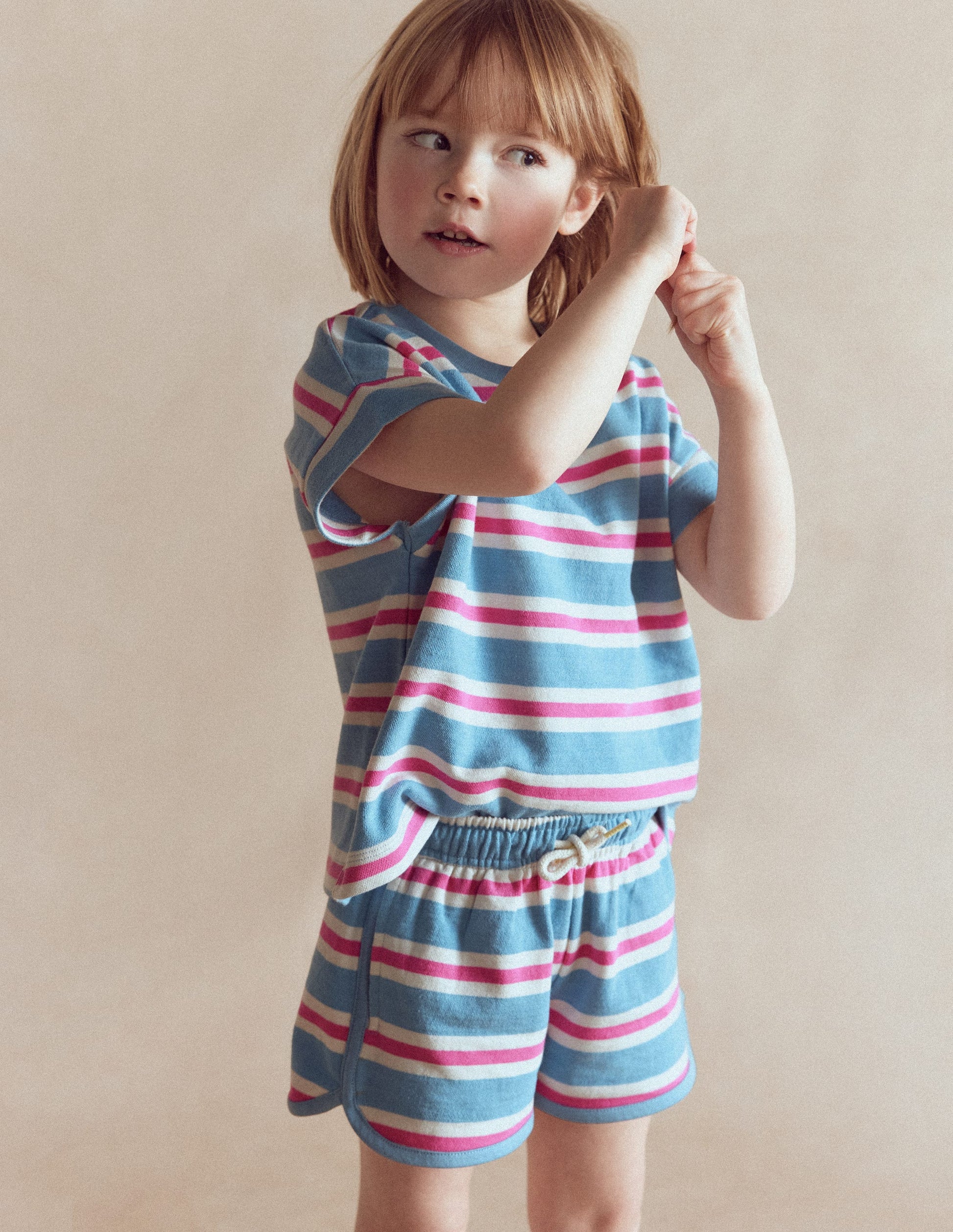 Jersey Boxing Short-Blue Stripe-1