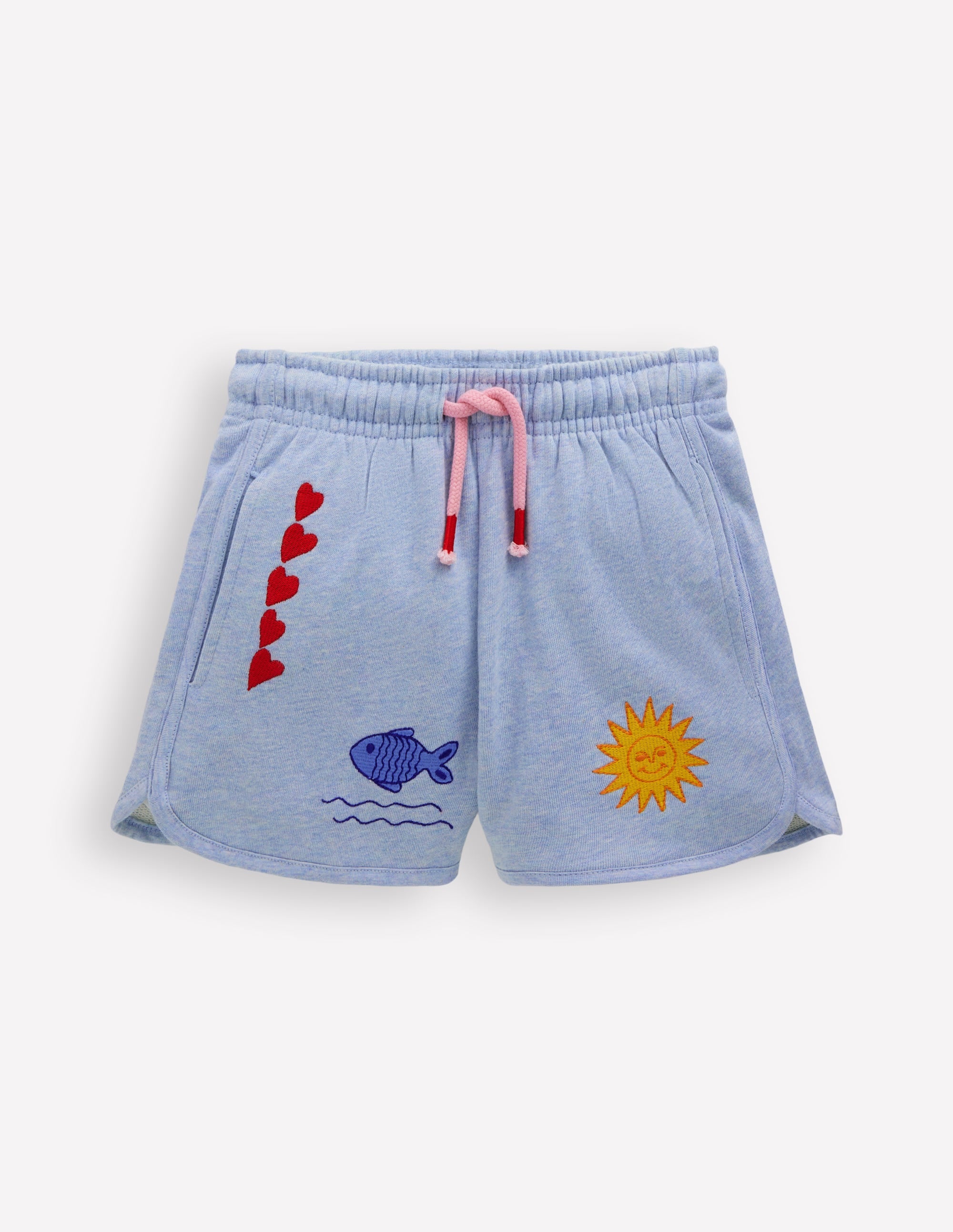 Jersey Boxing Short-Blue Embroidered - Image 1