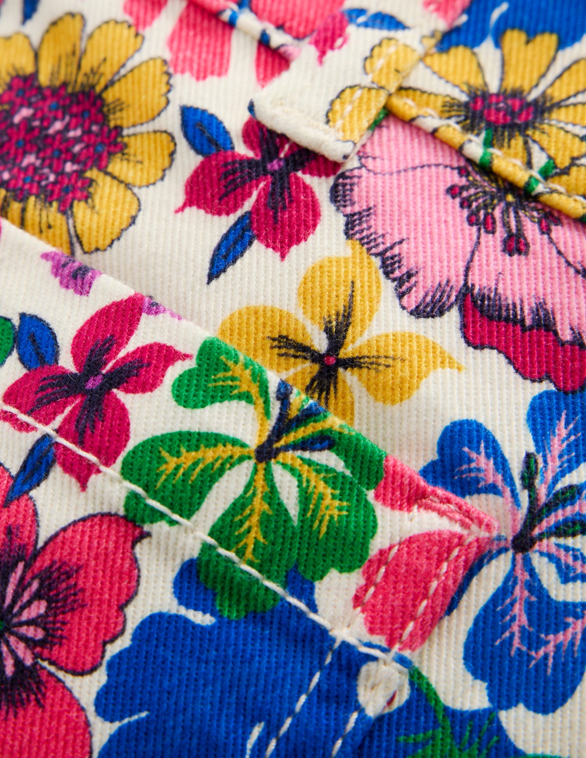 Patch Pocket Shorts-Multi Rainbow Floral-3