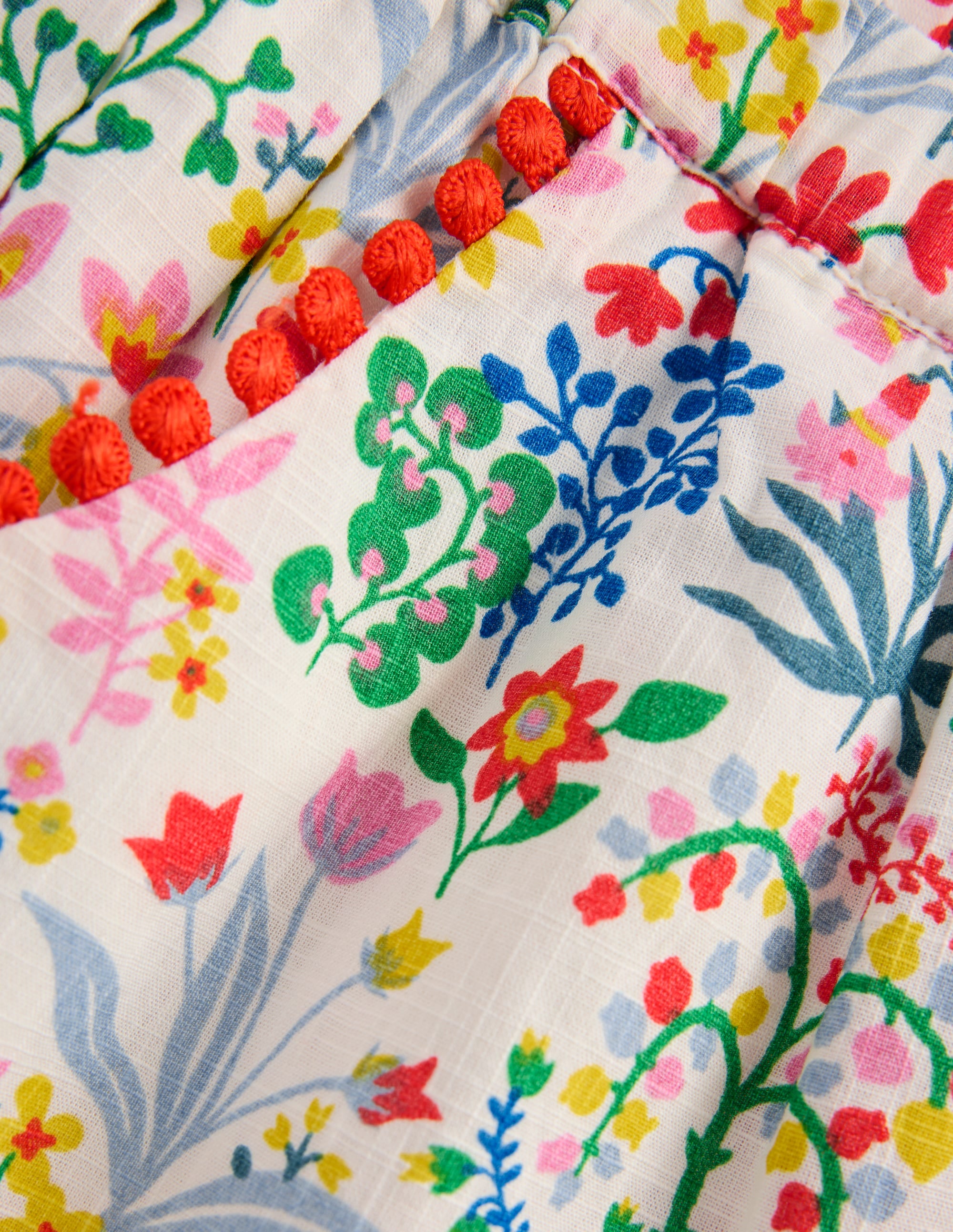 Frill Woven Shorts-Multi Floral - Image 3